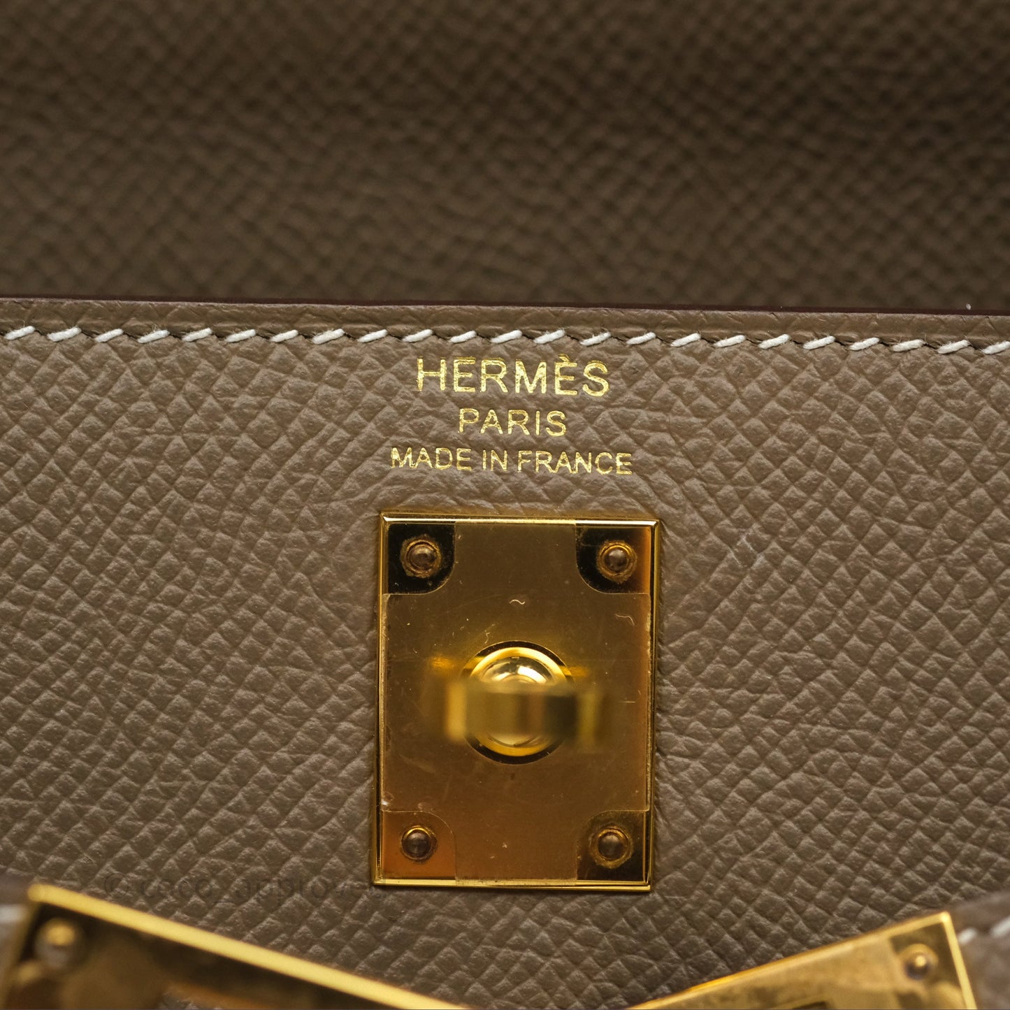 Hermès Kelly 25 Sellier Etoupe Epsom Gold Hardware