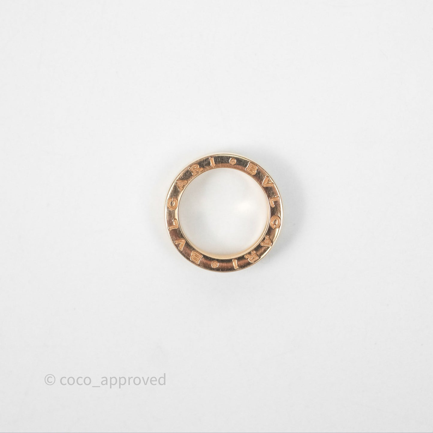 Bvlgari B.Zero1 Two-Band Ring White Ceramic Spiral 18K Rose Gold Size 49
