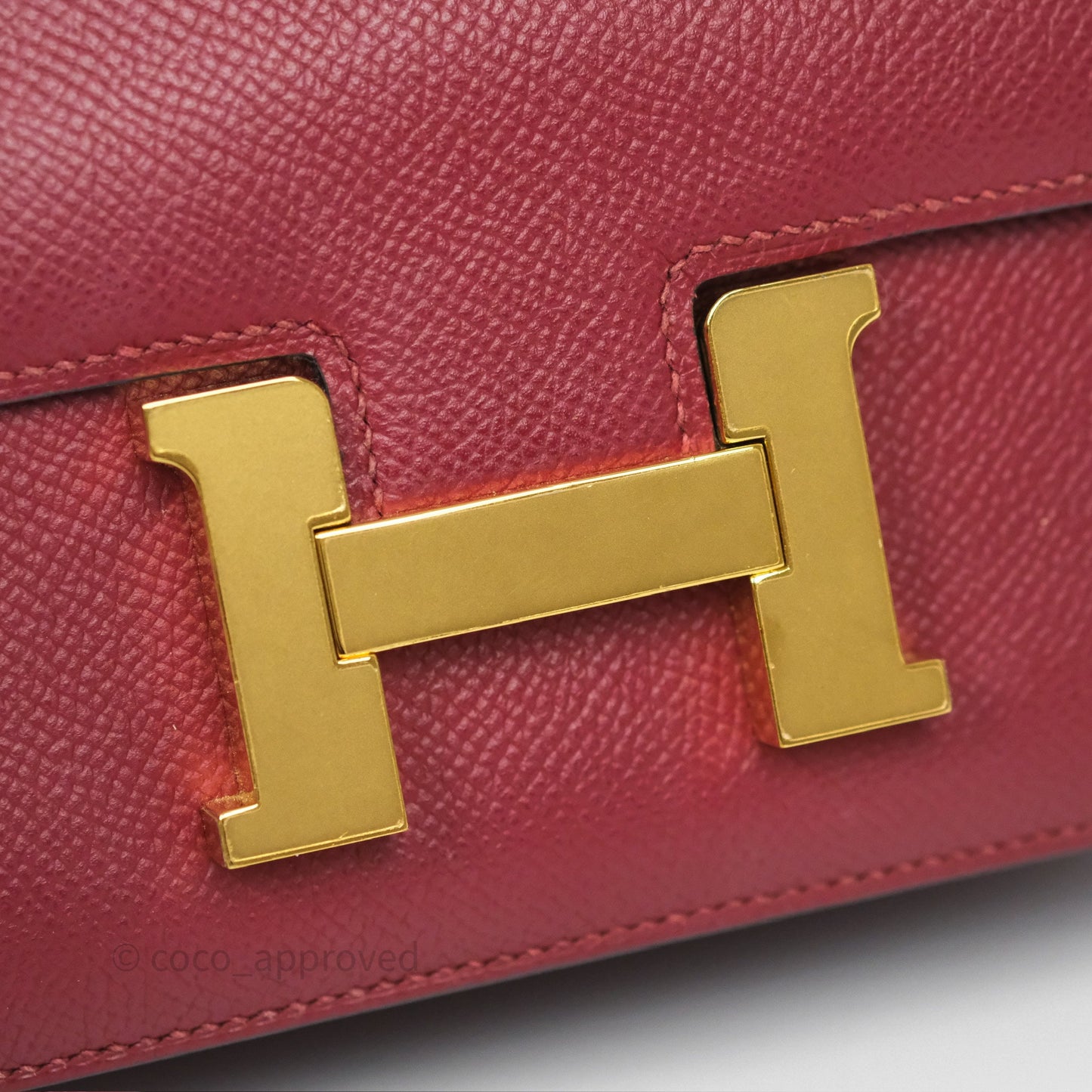 Hermès Constance Mini 18cm Rouge Grenat K1 Epsom Gold Hardware