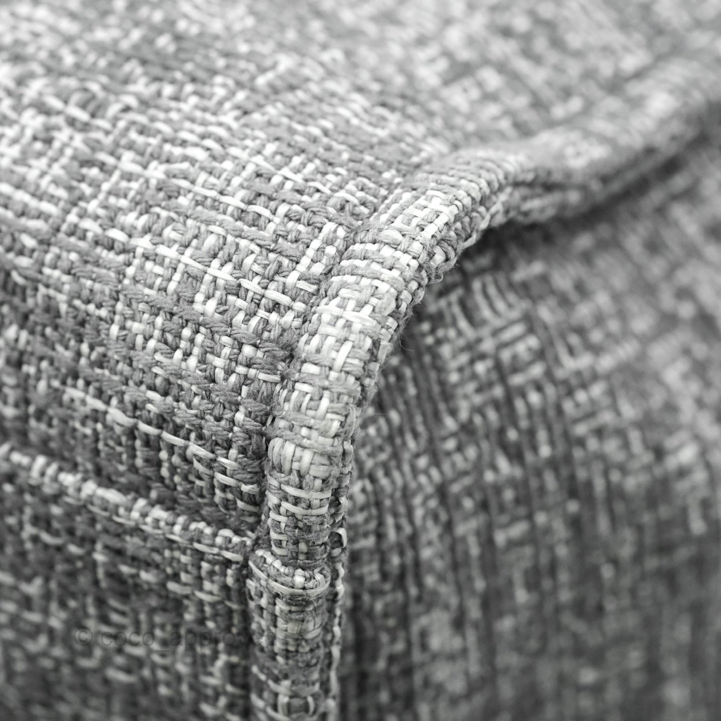 Chanel Large Deauville Charcoal Grey Tweed