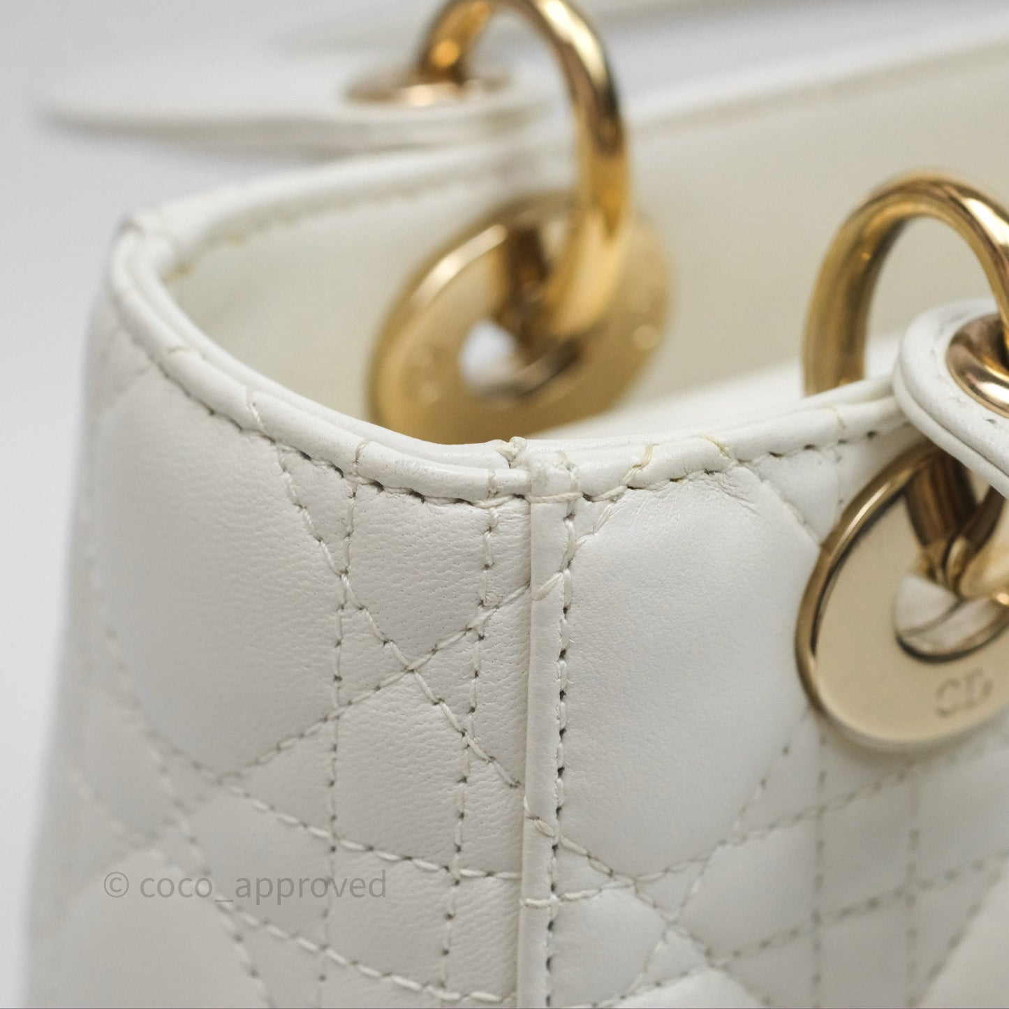 Christian Dior Small Lady Dior My ABCDior Bag Latte Cannage Lambskin
