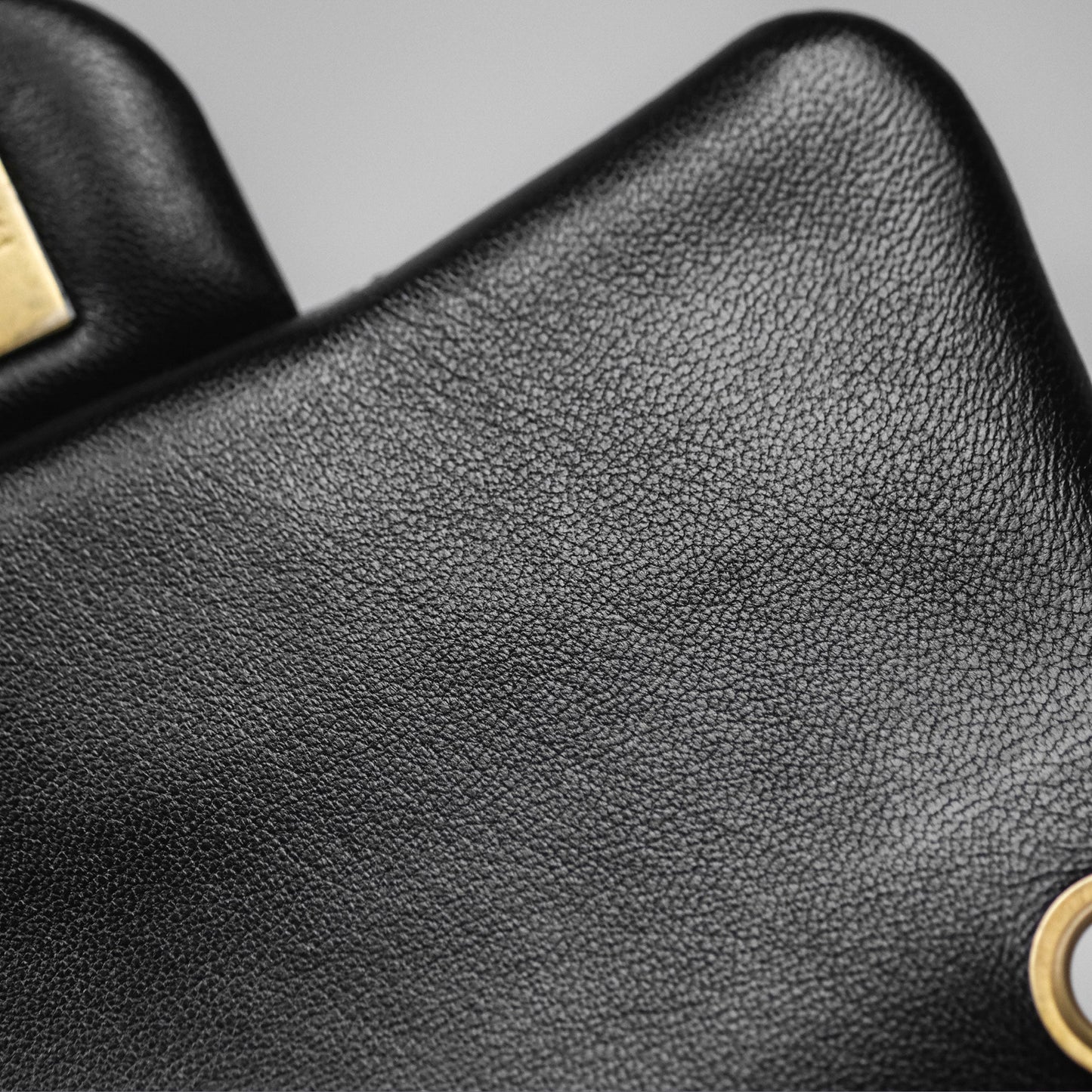 Chanel Pearl Crush Mini Square Quilted Black Lambskin Aged Gold Hardware