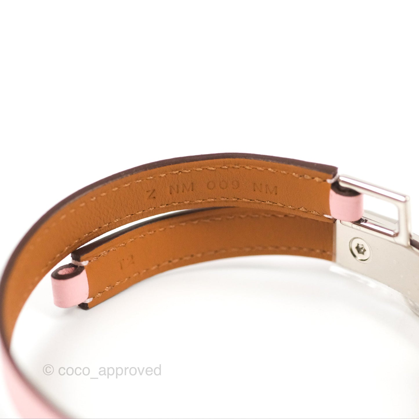 Hermès Rivale Double Tour Bracelet Rose Sakura Swift Palladium Hardware
