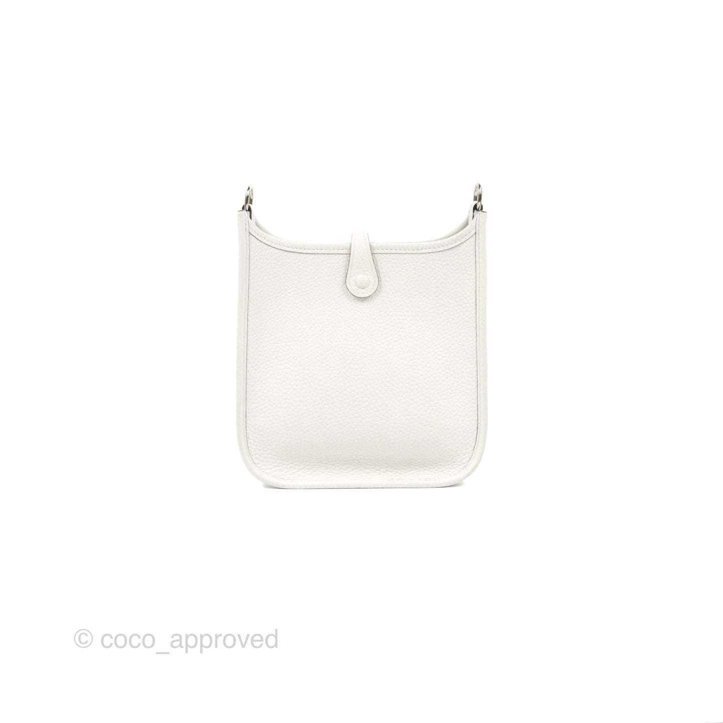 Hermès Mini Evelyne 16 New White Clemence Palladium Hardware