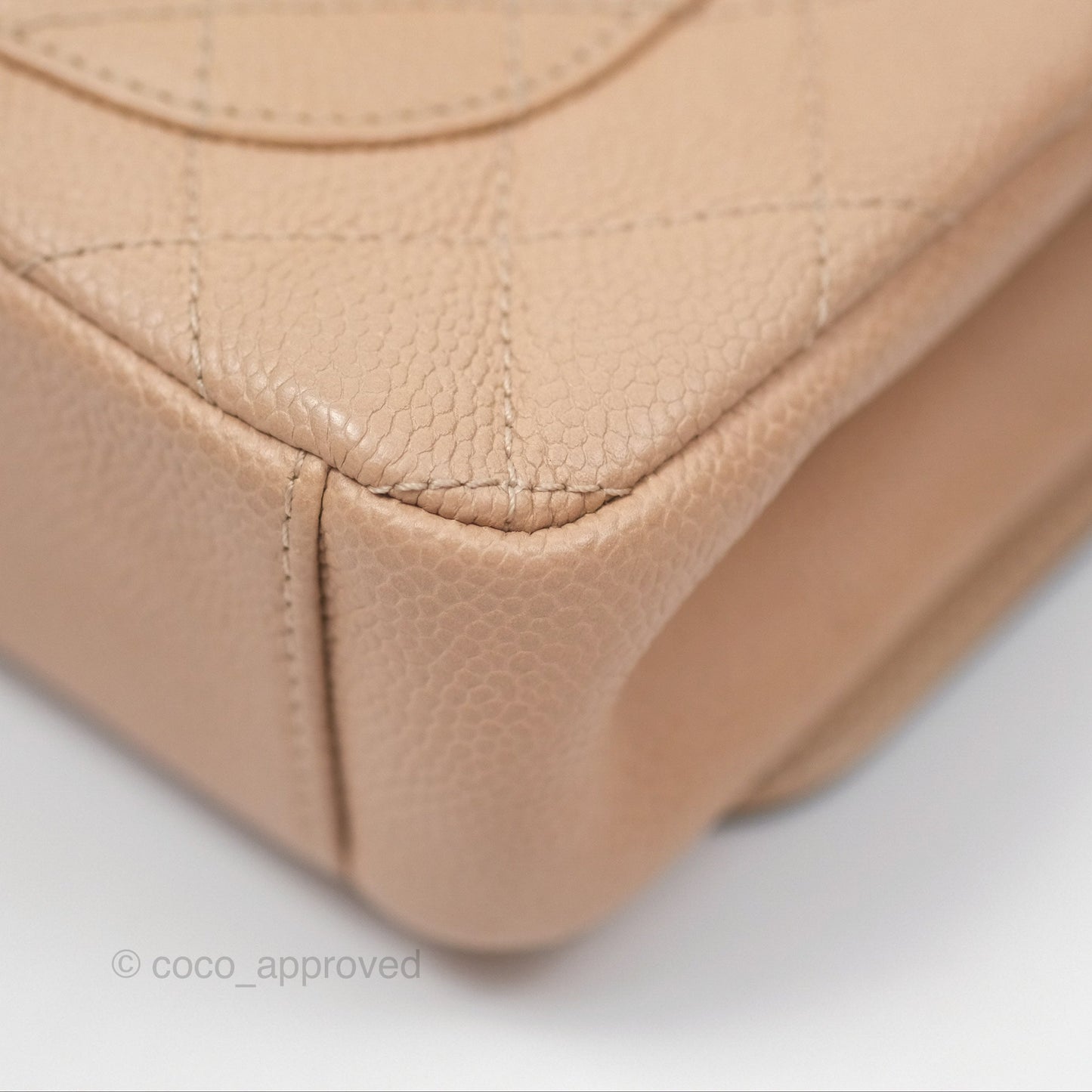 Chanel Quilted Small CC Filigree Flap Beige Black Caviar