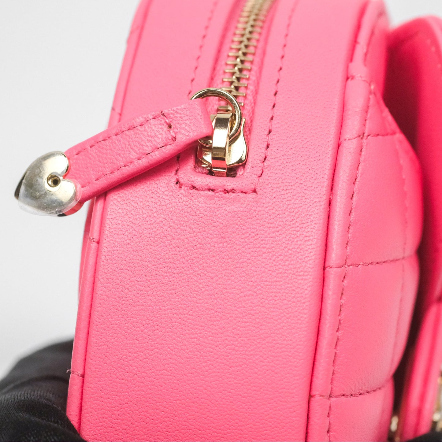 Chanel Small Heart Bag Pink Lambskin Gold Hardware 22S