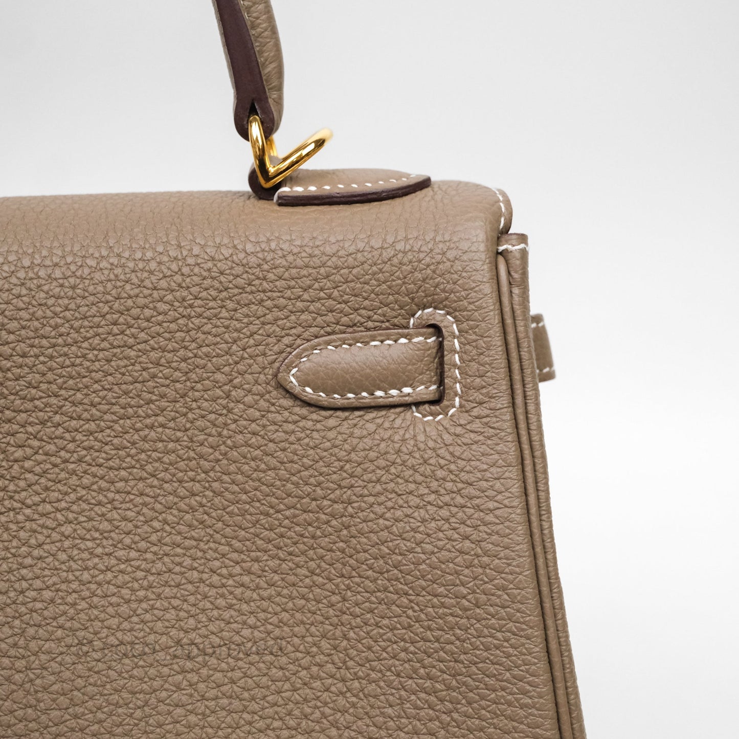 Hermes Kelly 25 Etoupe 18 Togo Gold Hardware