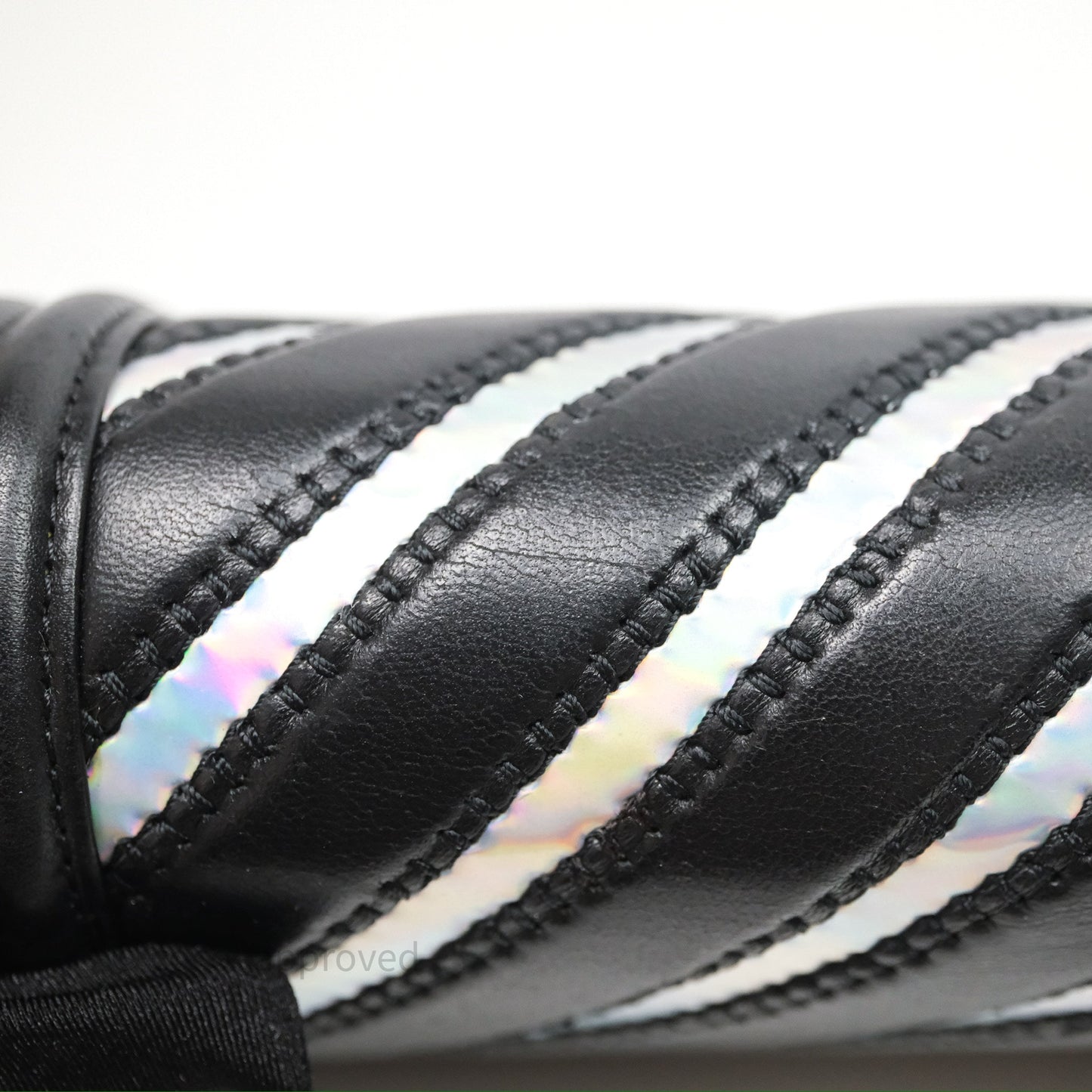 Chanel Medium Boy Chevron Iridescent PVC Lambskin Black Silver Hardware