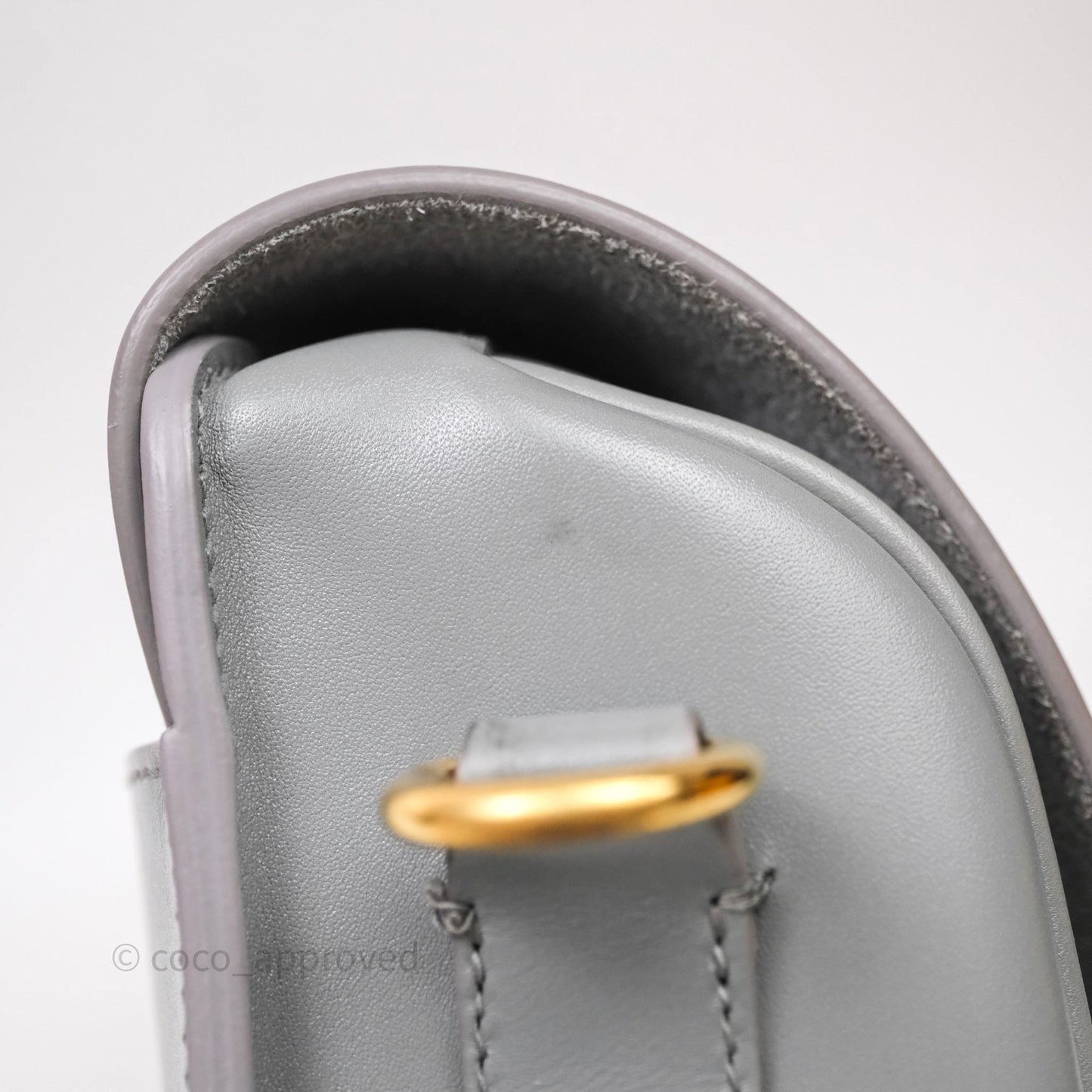 Christian Dior Medium Bobby Flap Grey Box Calfskin