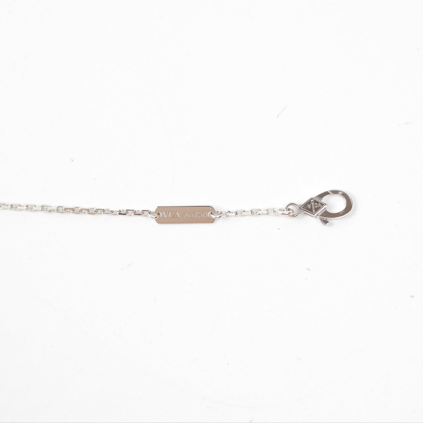 Van Cleef & Arpels Vintage Alhambra Pendant Guilloche White Gold