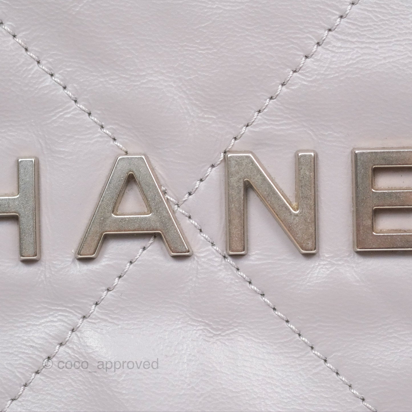 Chanel 22 Small Grey Aged Calfskin Matte Silver Hardware