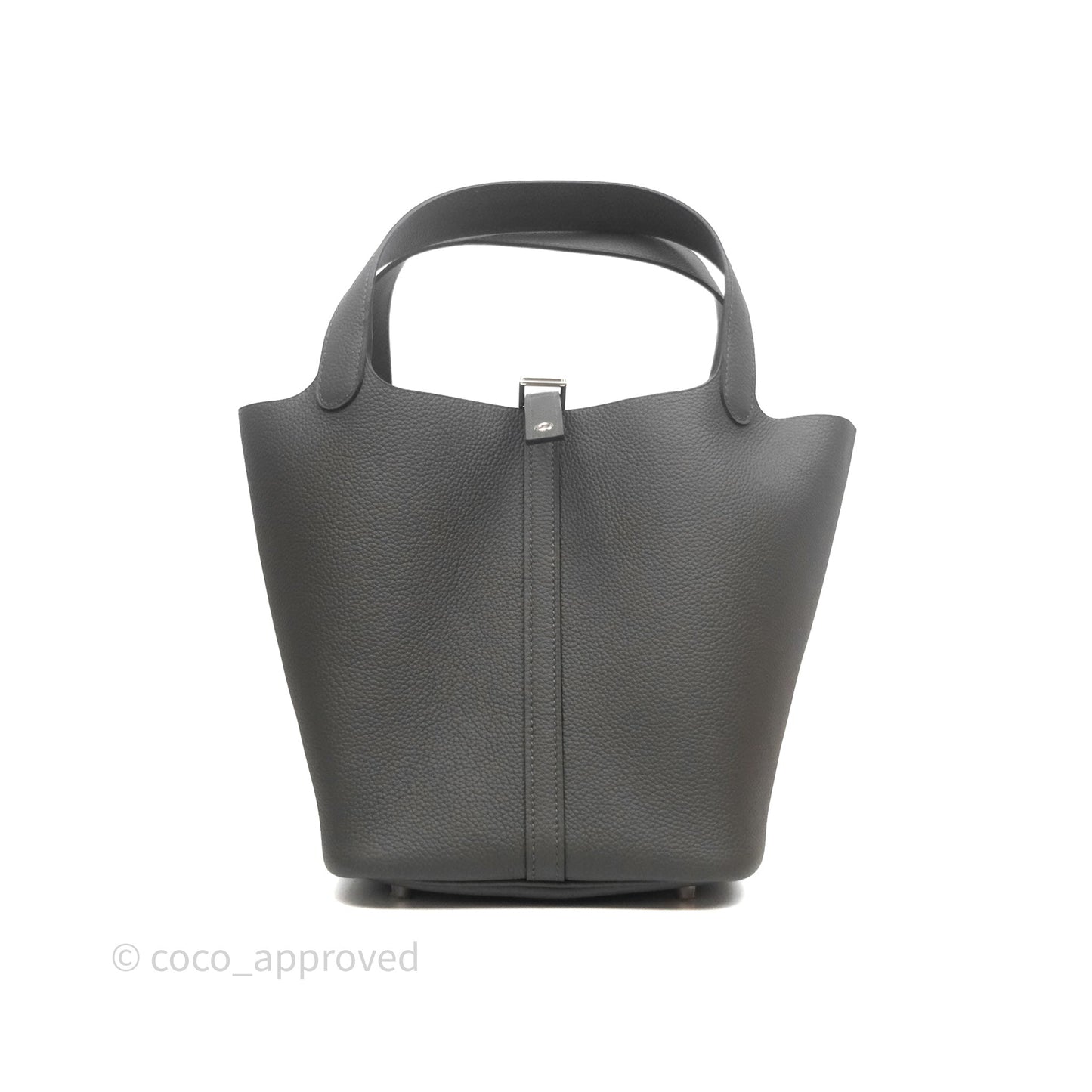 Hermès Picotin 22 Gris Meyer Taurillon Maurice Palladium Hardware