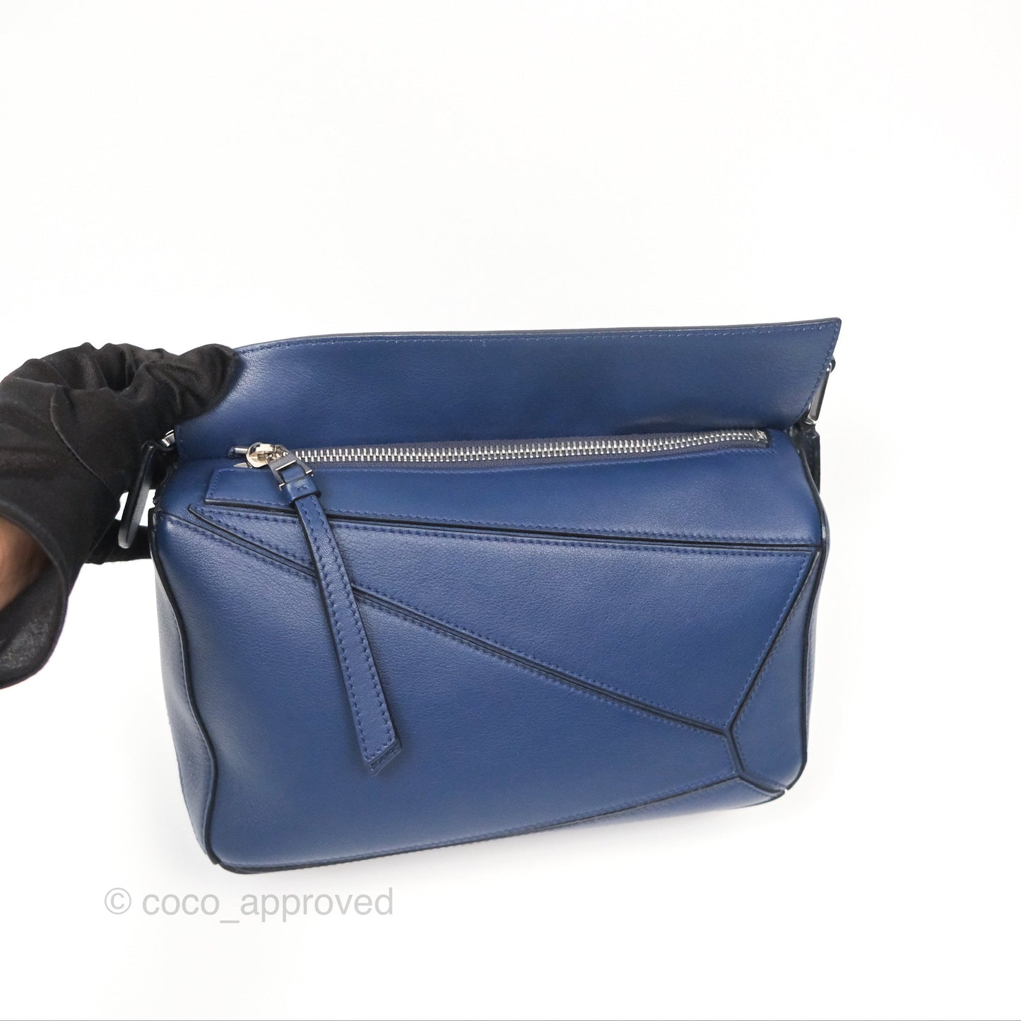 Loewe Small Puzzle Bag Navy Calfskin