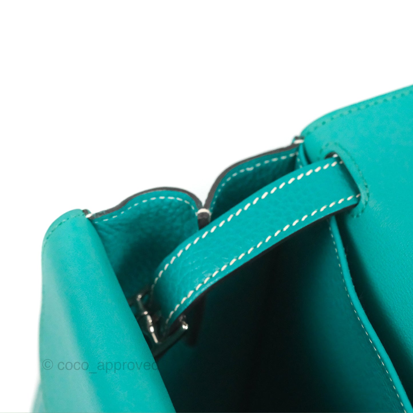 Hermès Halzan 31 Vert Verone Clemence Palladium Hardware