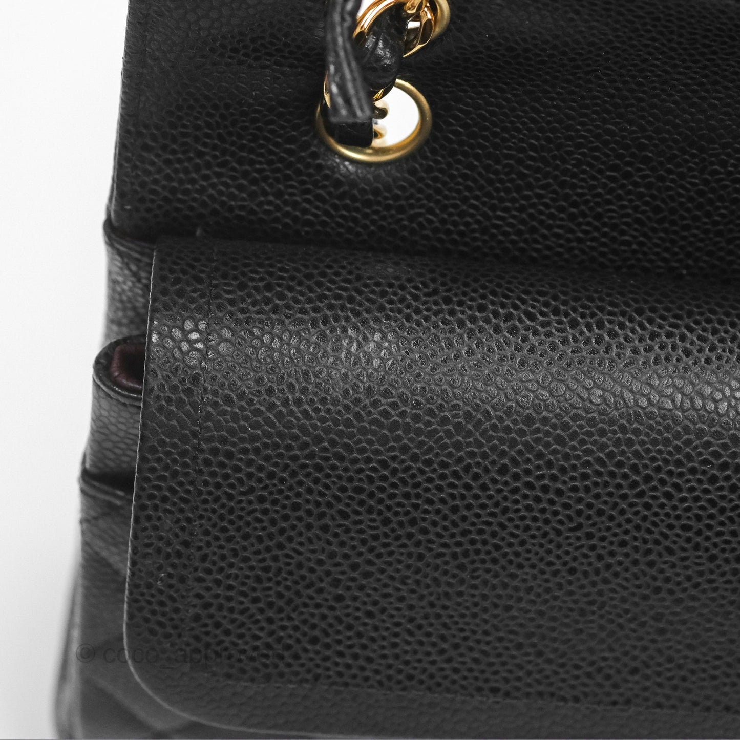 Chanel Classic M/L Medium Flap Quilted Black Caviar Gold Hardware