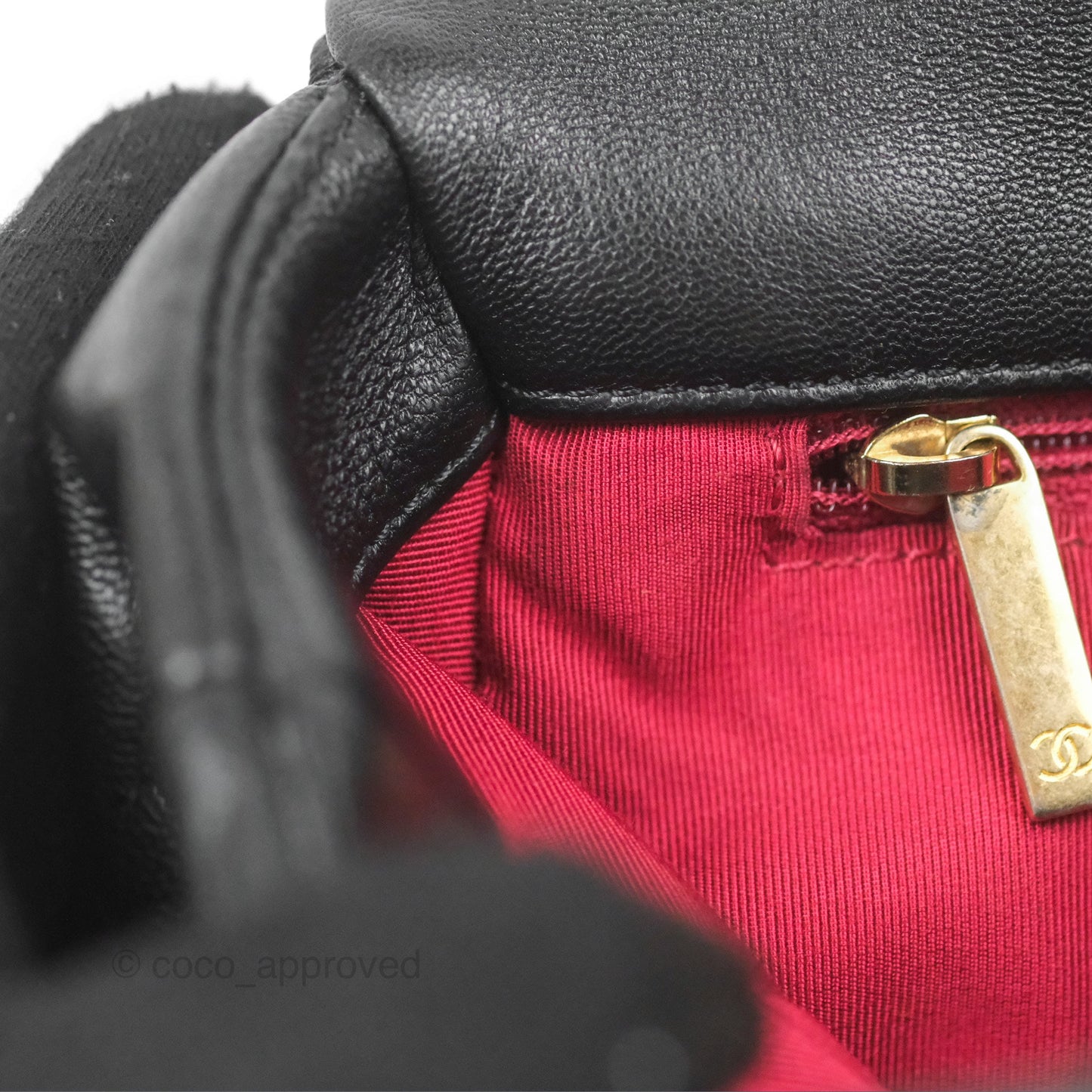 Chanel 19 Small Black Goatskin Mixed Hardware