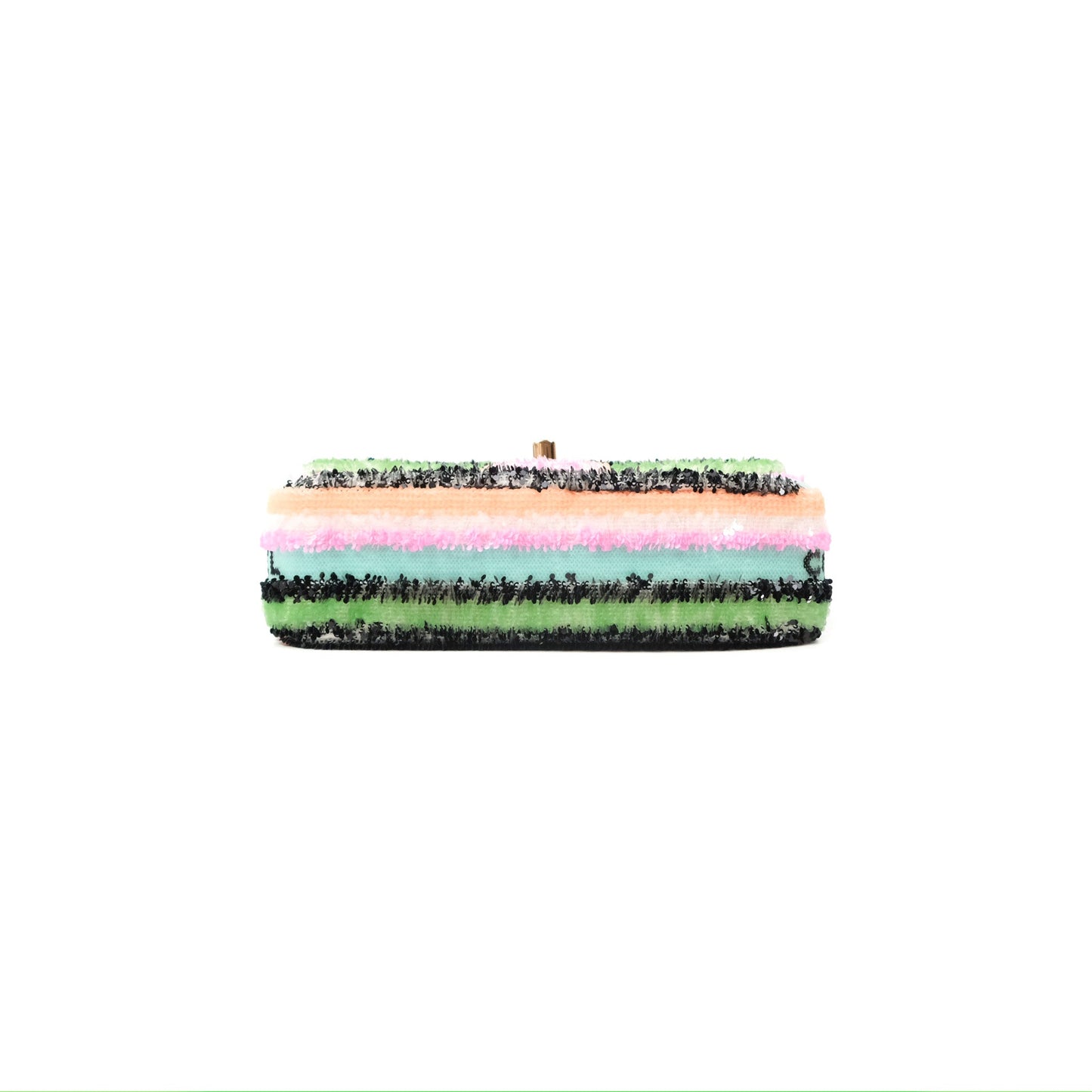 Chanel Mini Sequins Logo Flap Bag Multicolour Gold Hardware 22S