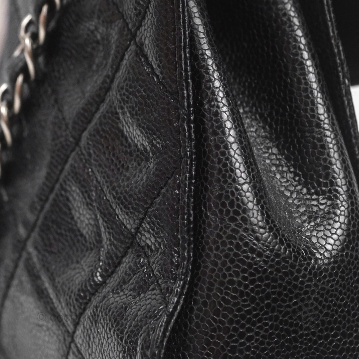 Chanel Quilted Single Flap Bag Soft Caviar Black Ruthenium Hardware