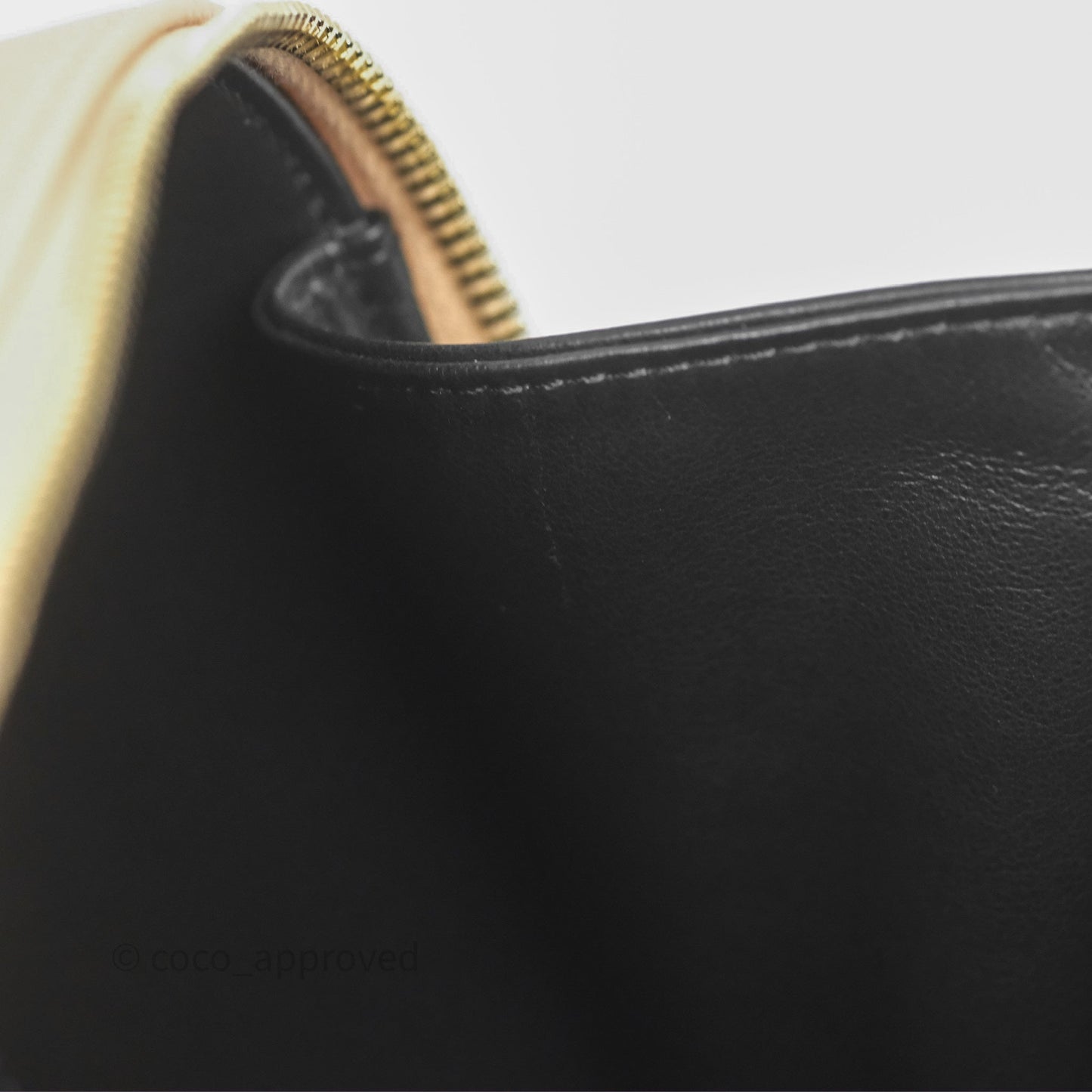 Chanel Quilted Large CC Filigree Vanity Case Beige Black Caviar