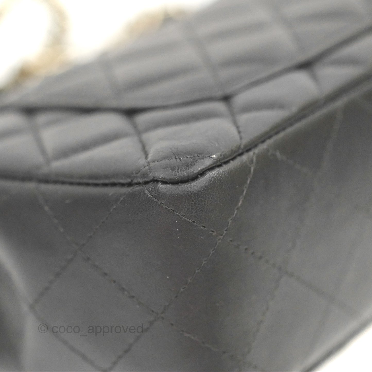 Chanel Quilted Mini Rectangular Flap Black Lambskin Gold Hardware
