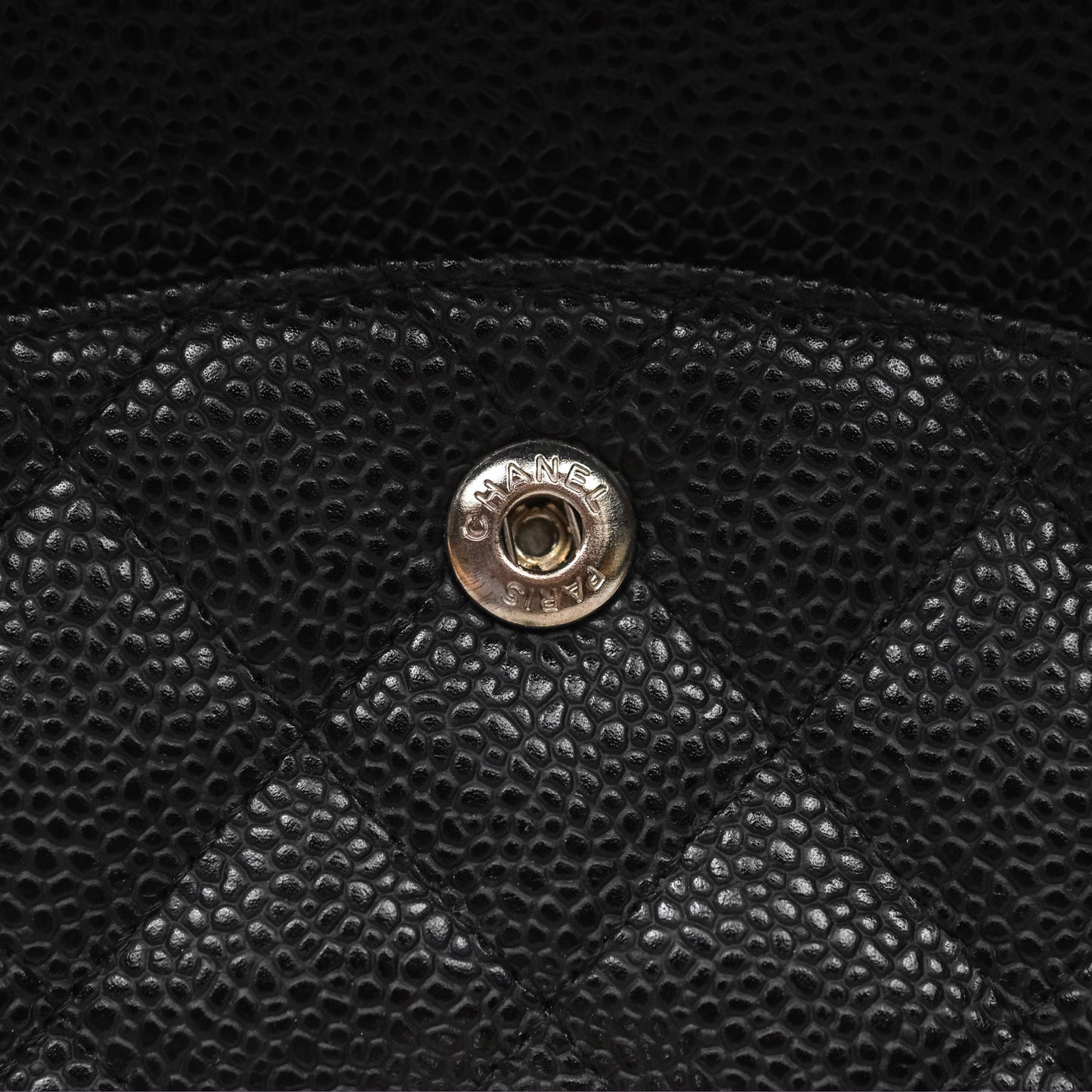 Chanel Classic M/L Medium Flap Quilted Black Caviar Silver Hardware