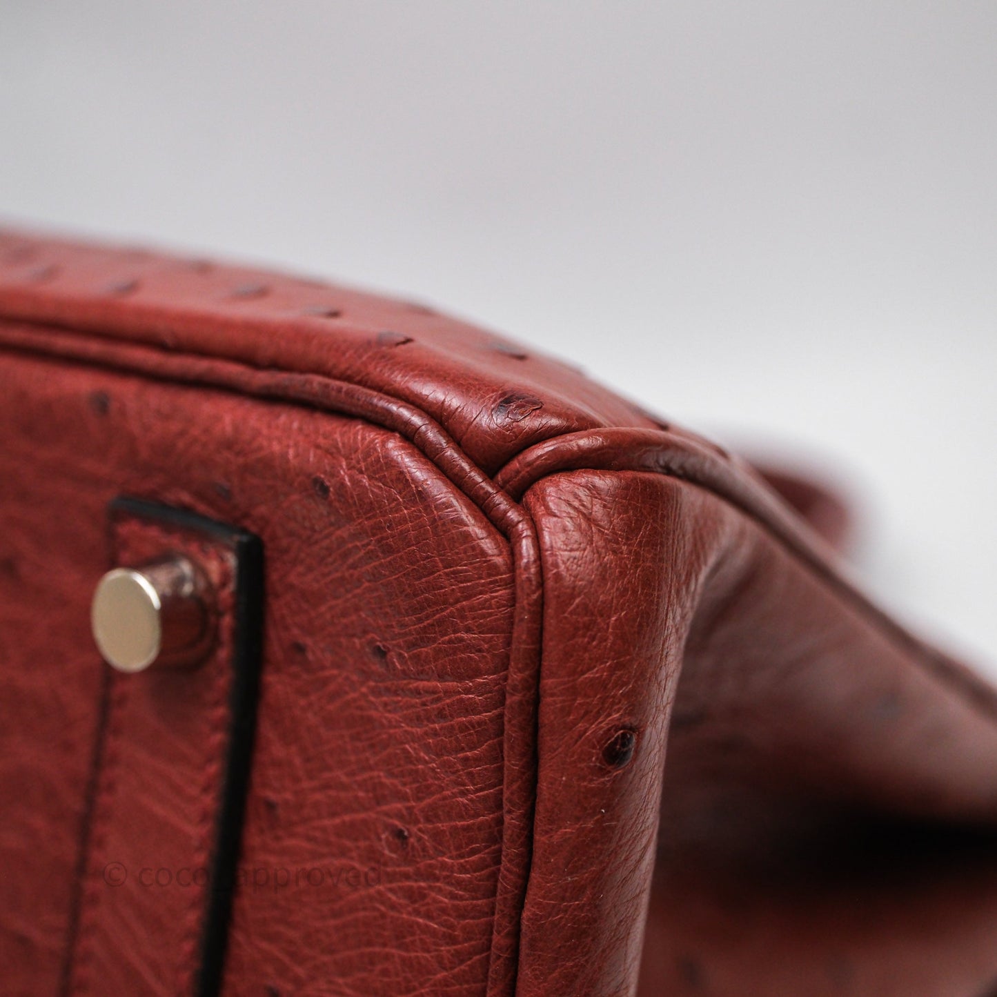 Hermès Birkin 35 Rouge H Ostrich Palladium Hardware