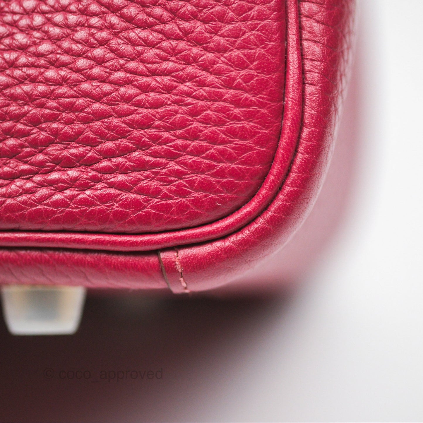 Hermès Lindy 30 Rubis Clemence Palladium Hardware