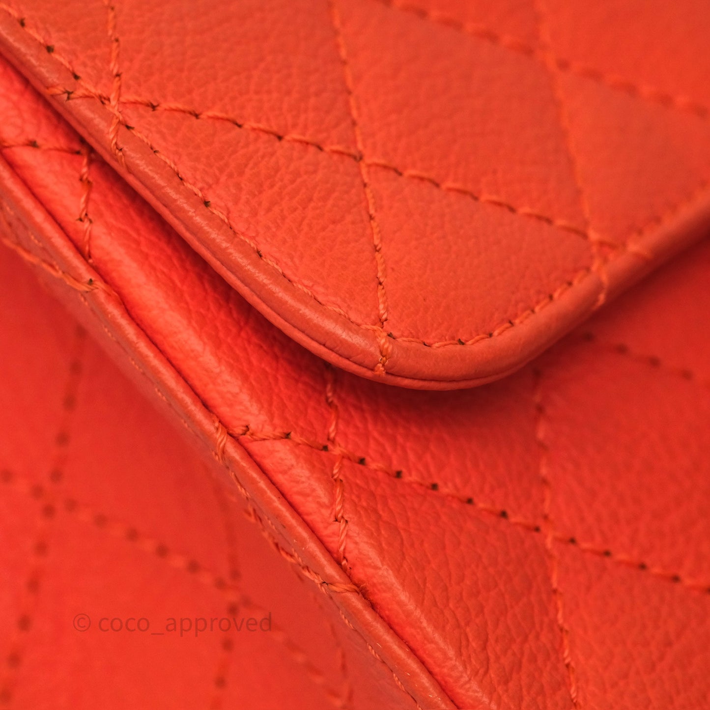 Chanel Mini Reissue 224 Tangerine Orange Goatskin Silver Hardware