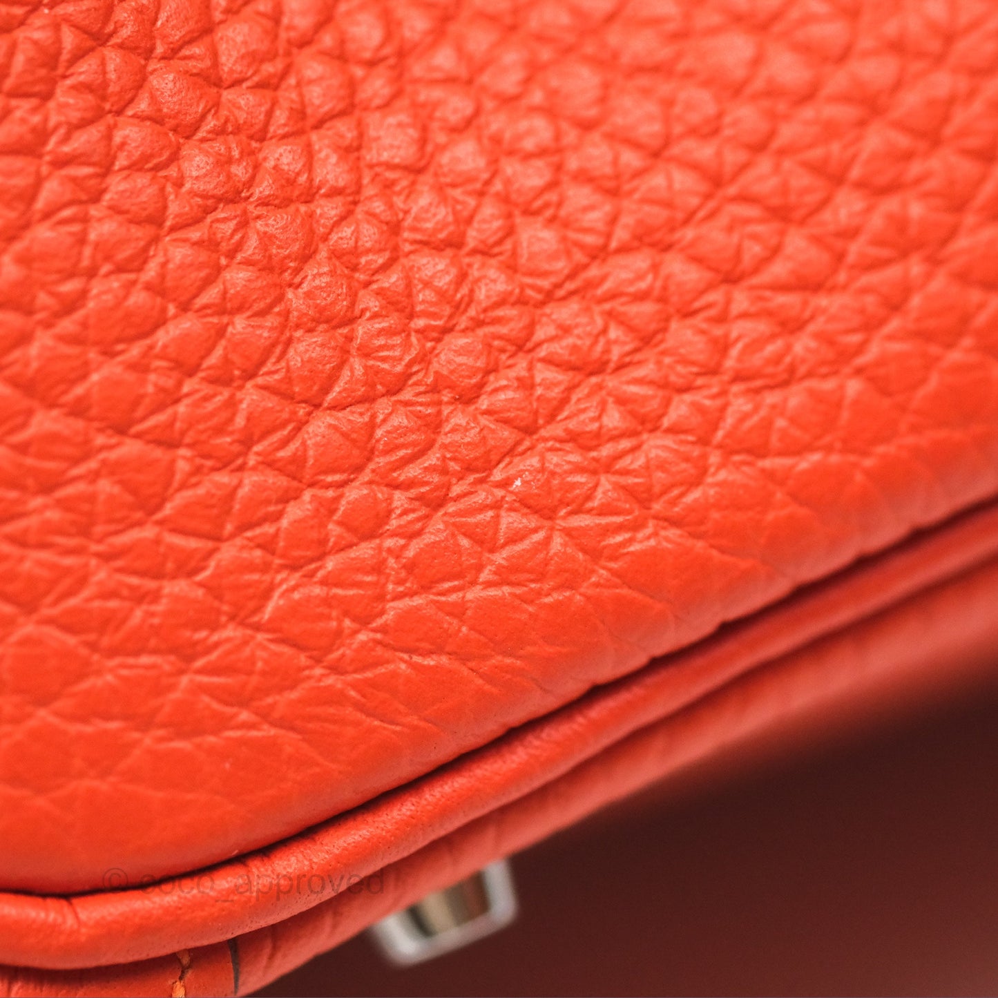 Hermès Mini Lindy 20 Orange Poppy 8V Clemence Palladium Hardware