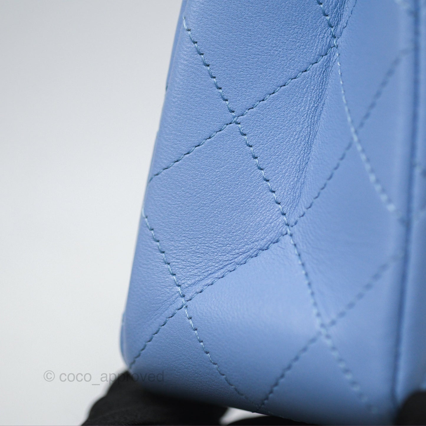 Chanel Small Classic Quilted Flap Sky Blue Lambskin Gold Hardware