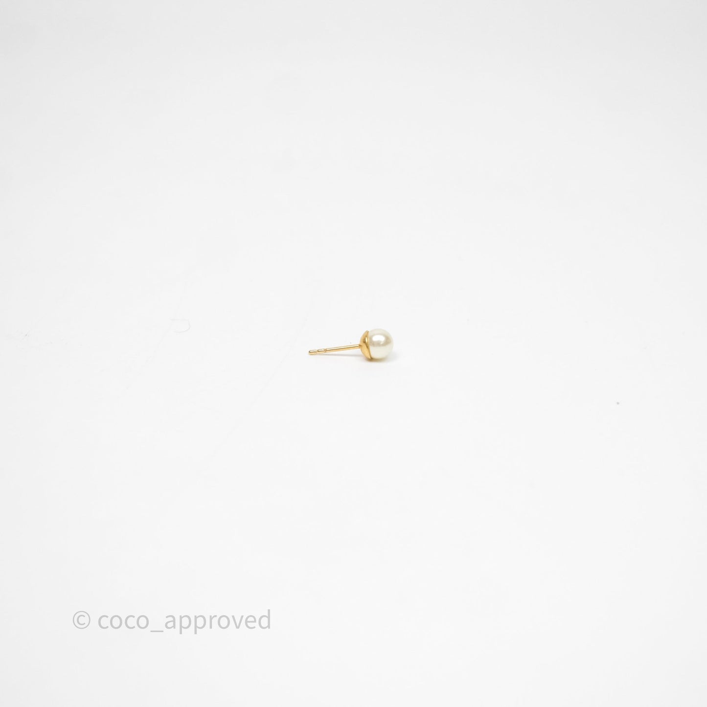 Christian Dior J'Adior Crystal Pearl Drop Earrings Aged Gold Tone