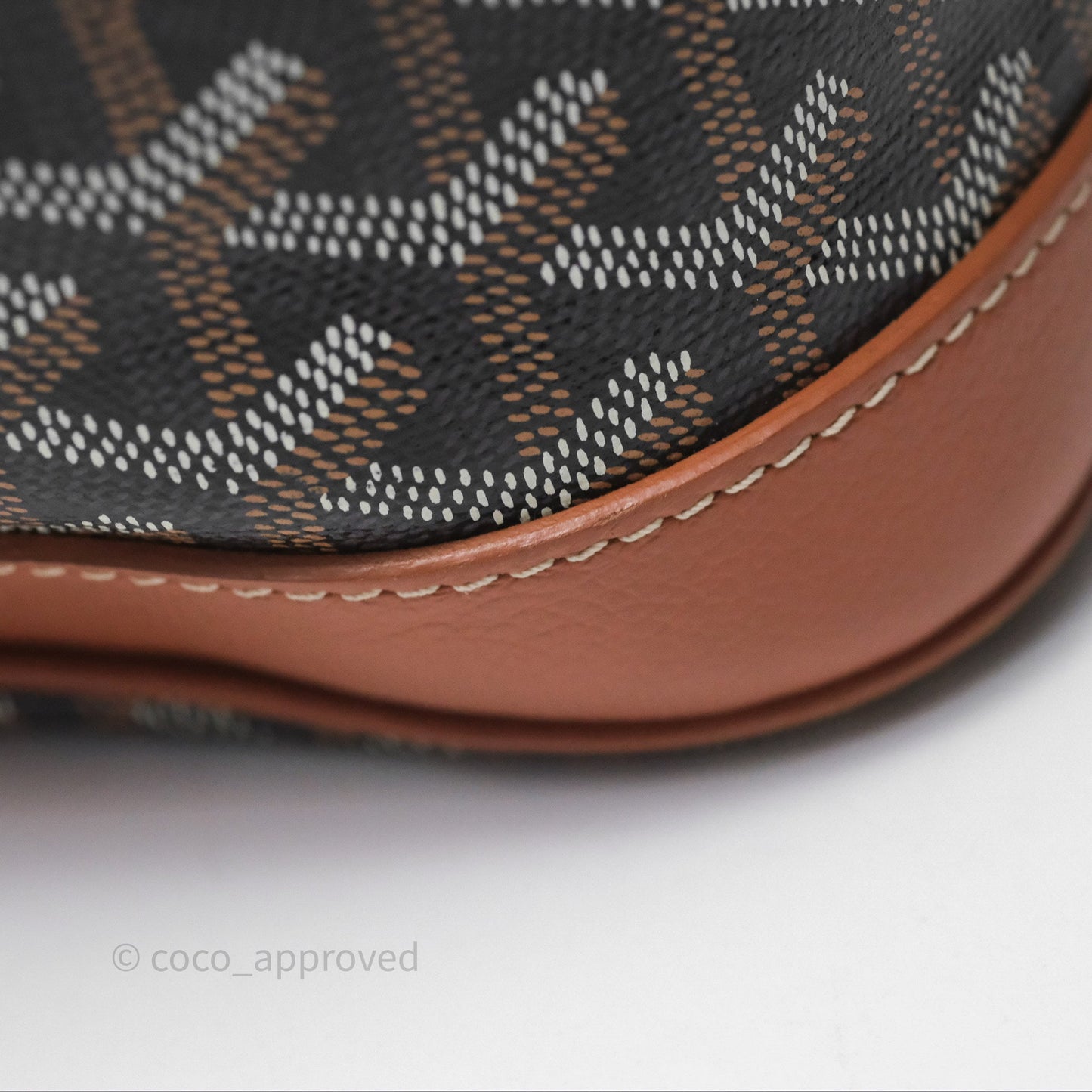 Goyard Petit Flot Bucket Bag Black & Tan Goyardine