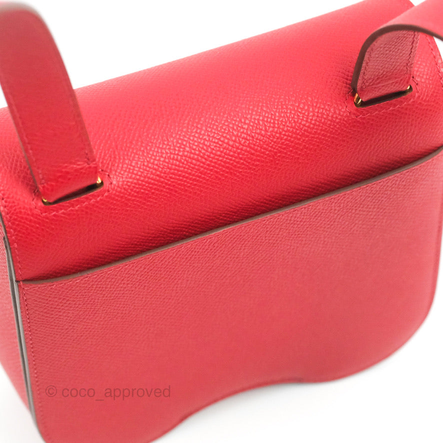 Hermès Della Cavalleria Mini Bag Rouge Piment Epsom Gold Hardware