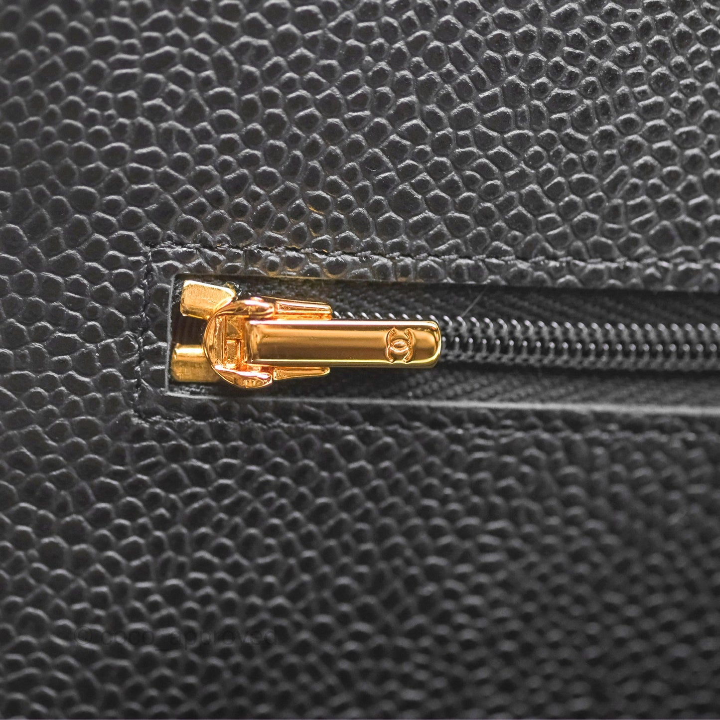 Chanel Classic Wallet On Chain WOC Quilted Black Caviar Gold Hardware