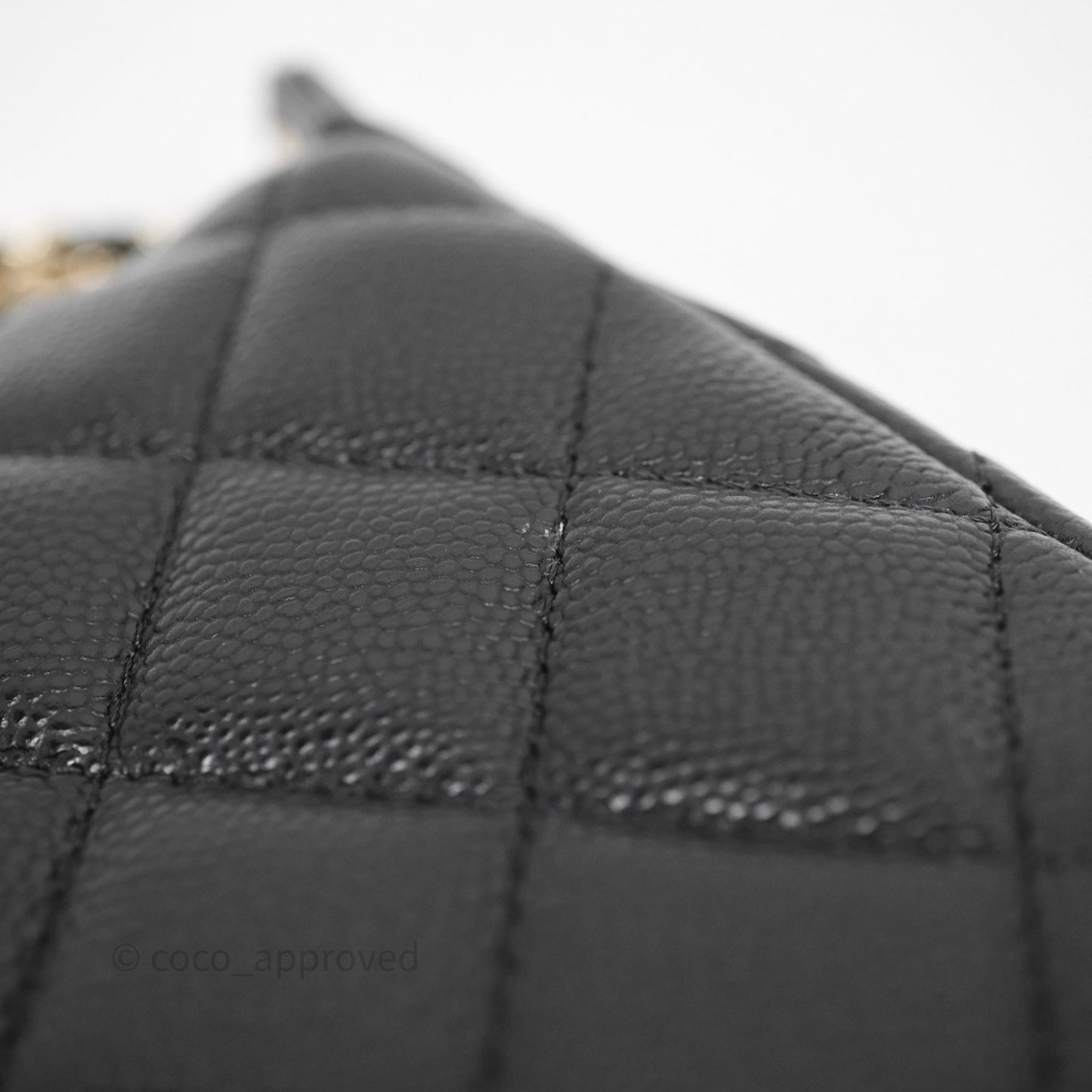 Chanel Clutch on Chain Black Caviar Gold Hardware