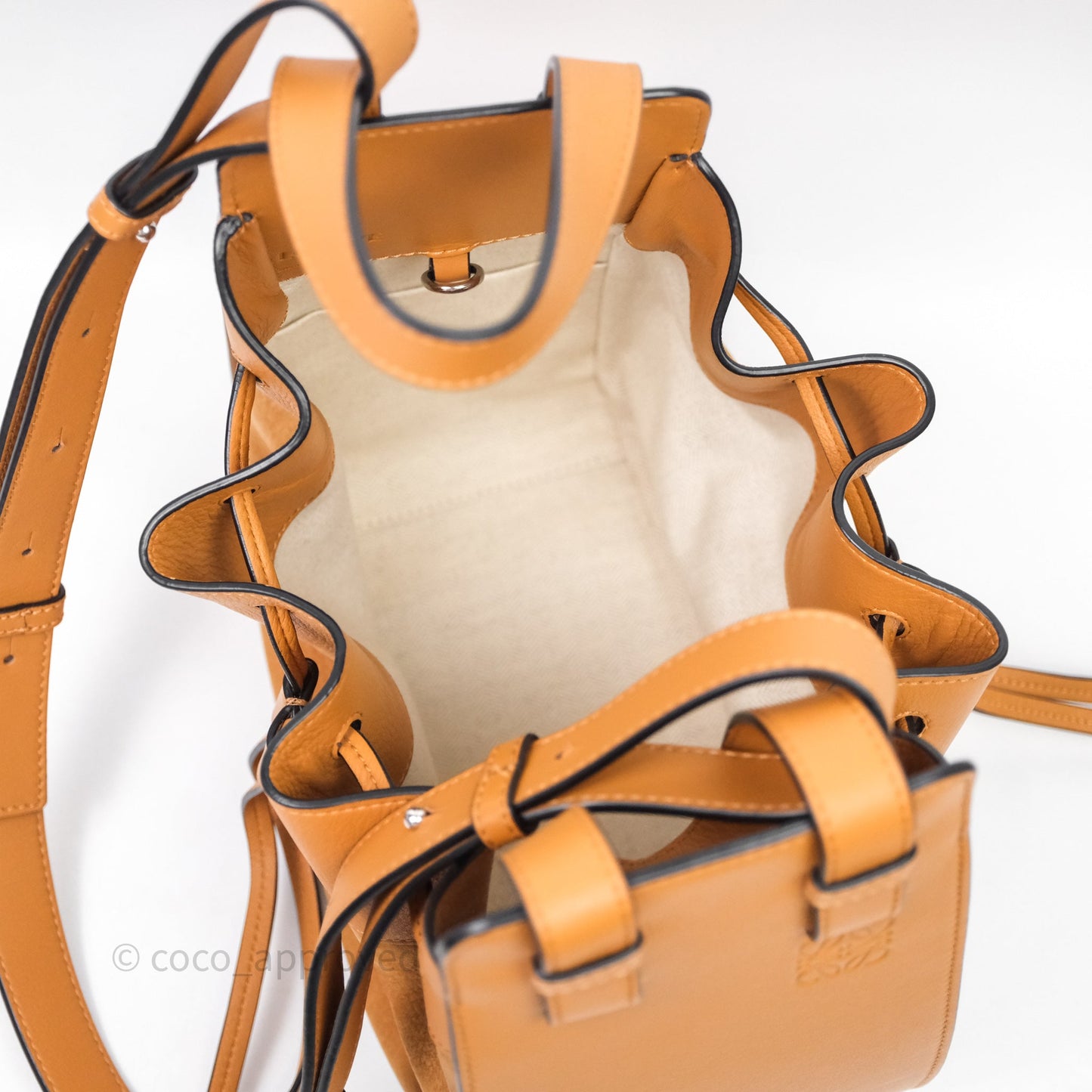 Loewe Small Hammock Drawstring Light Caramel Calfskin