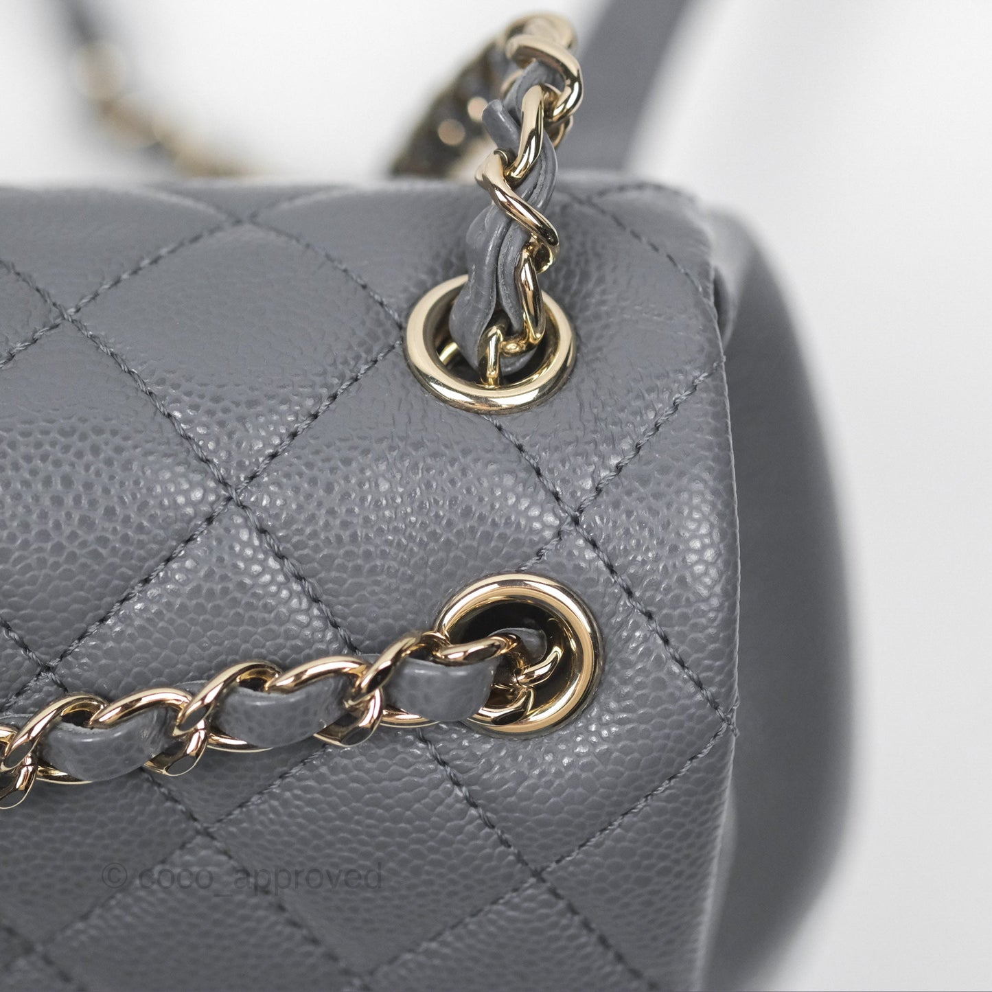 Chanel Duma Backpack Medium Grey Caviar Gold Hardware