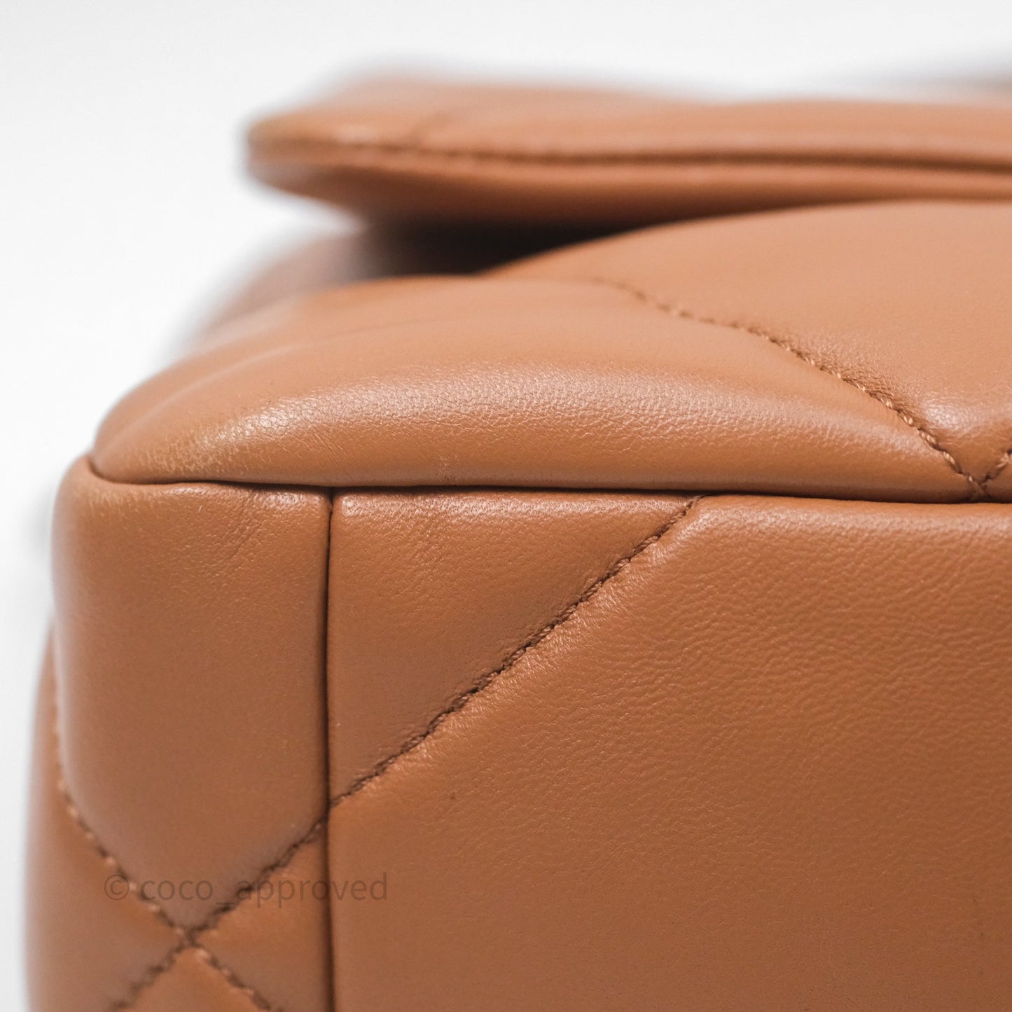 Chanel 19 Small Caramel Dark Beige Brown Mixed Hardware