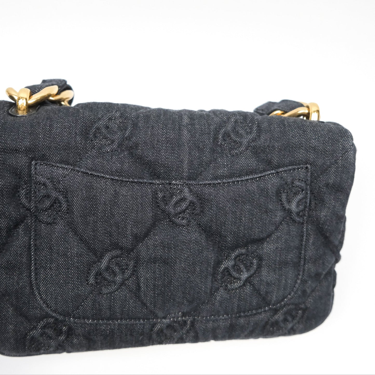 Chanel Medium Funky Town Flap Denim Aged Gold Hardware 22S