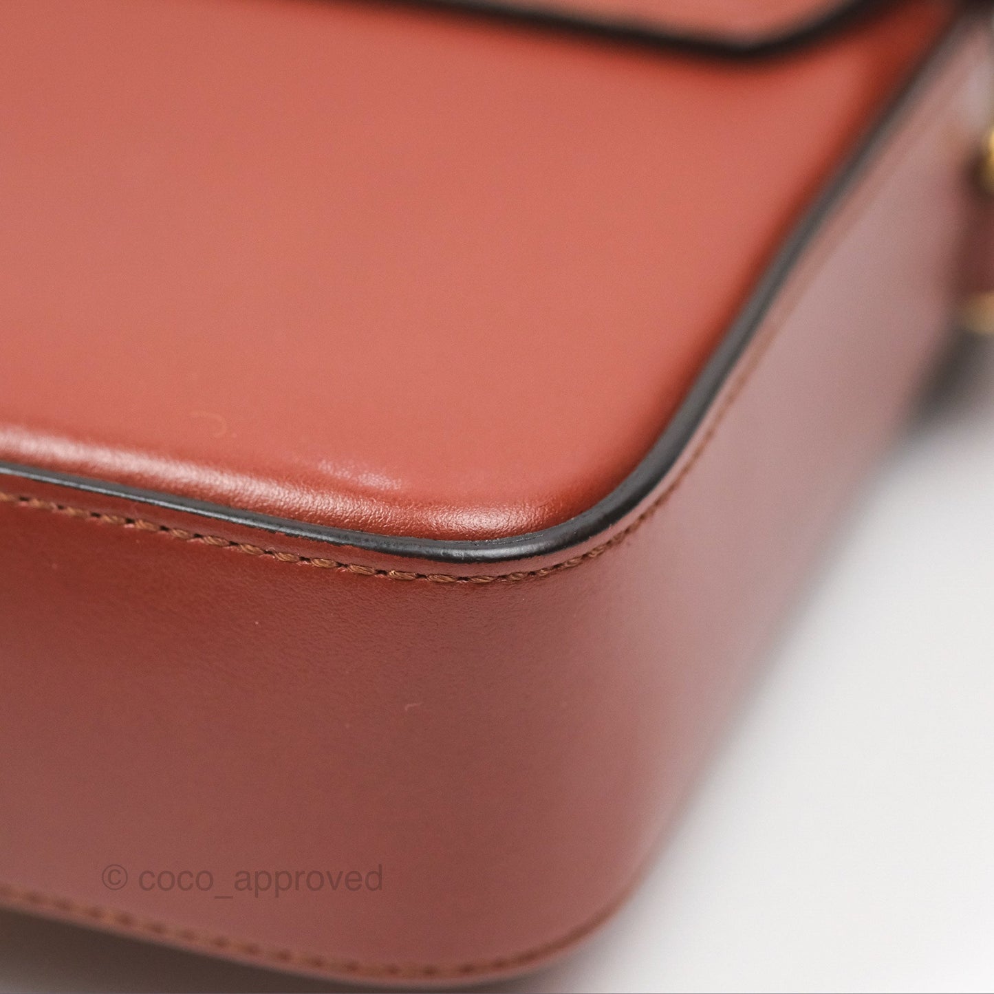 Chloé Mini C Bag Sepia Brown Shiny/Suede Calfskin
