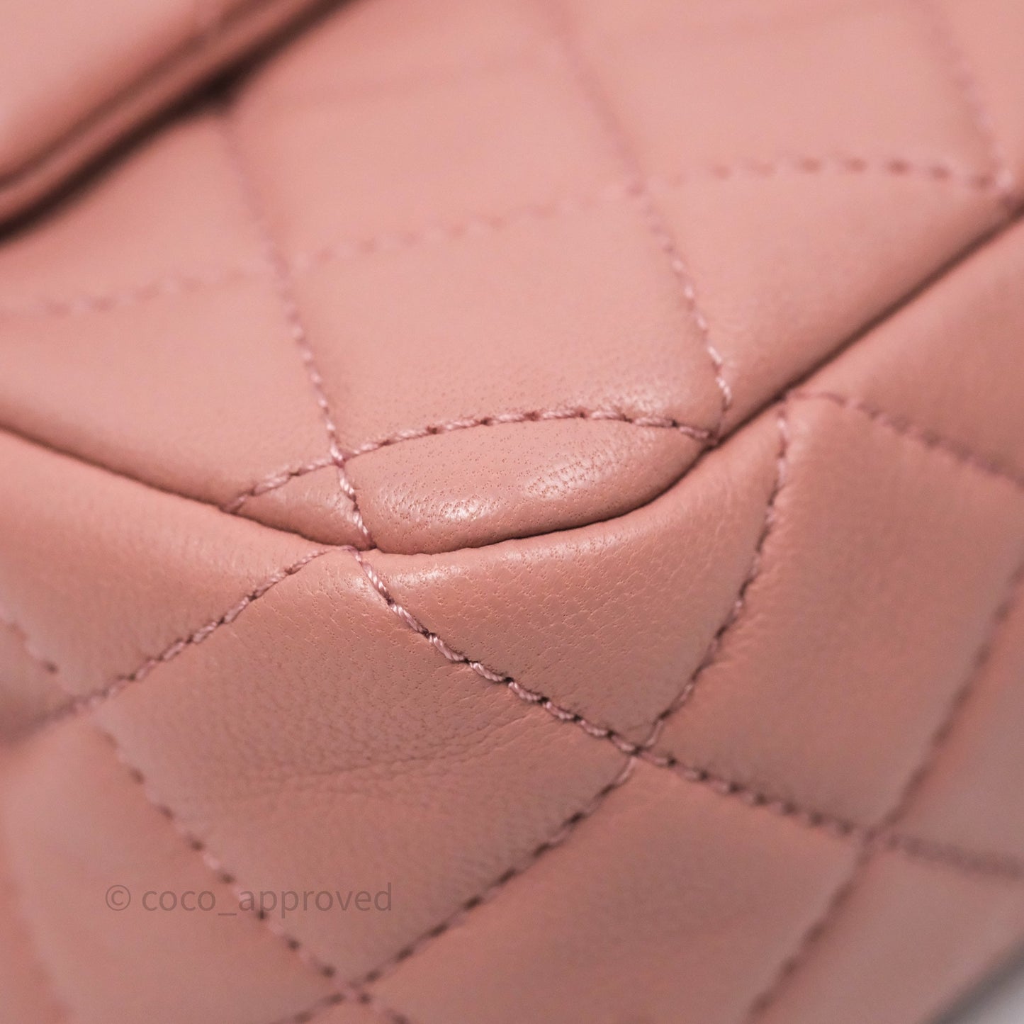Chanel Mini Rectangular Pearl Crush Dusty Pink Lambskin Aged Gold Hardware