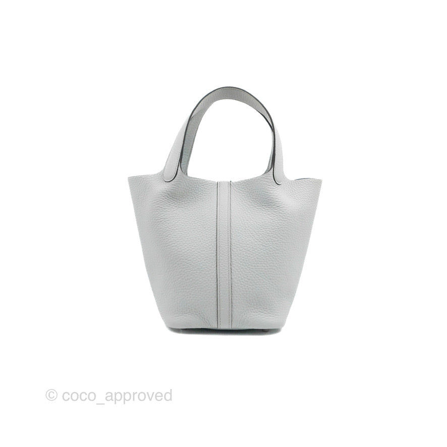 Hermès Picotin Lock 18 Bleu Pale Clemence Palladium Hardware
