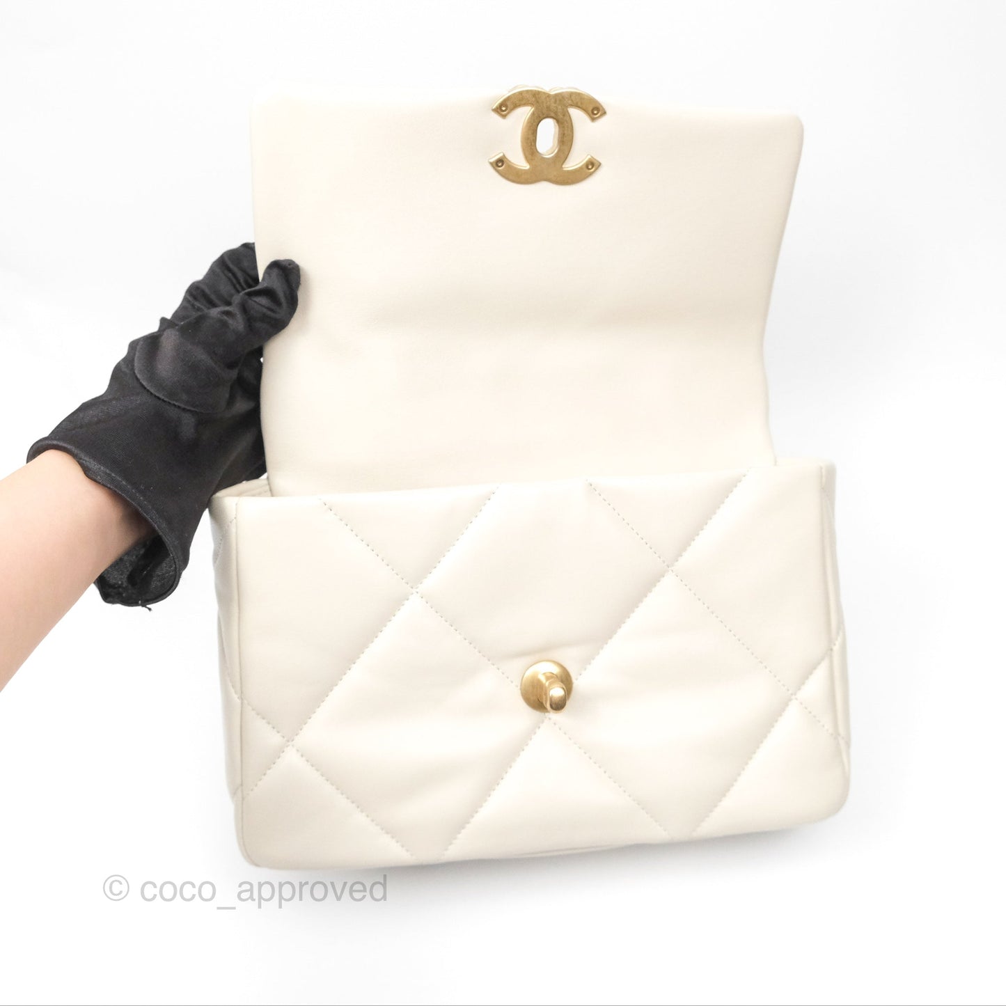 Chanel 19 Small Ivory Mixed Hardware