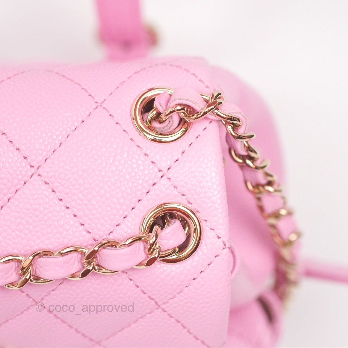 Chanel Mini Duma Backpack Pink Caviar Gold Hardware 23P