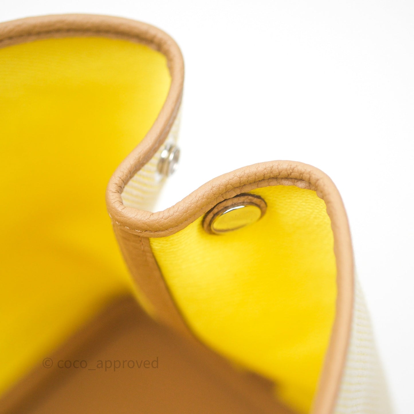 Hermès Garden Party 30 Canvas Ecru-Jaune Citron 9N/ Biscuit 48