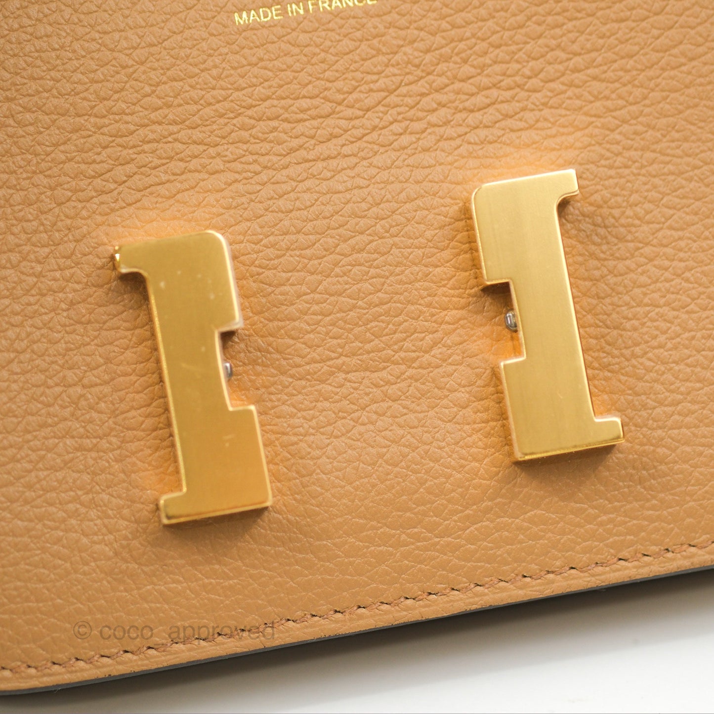 Hermès Constance Slim Wallet Chai/Lime Evercolor Gold Hardware