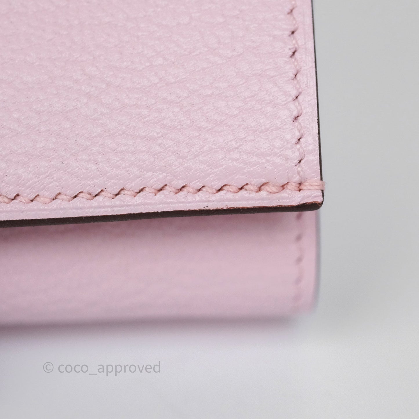 Hermes Bearn Trifold Compact Wallet Rose Darling M7 Chevre Mysore Palladium Hardware