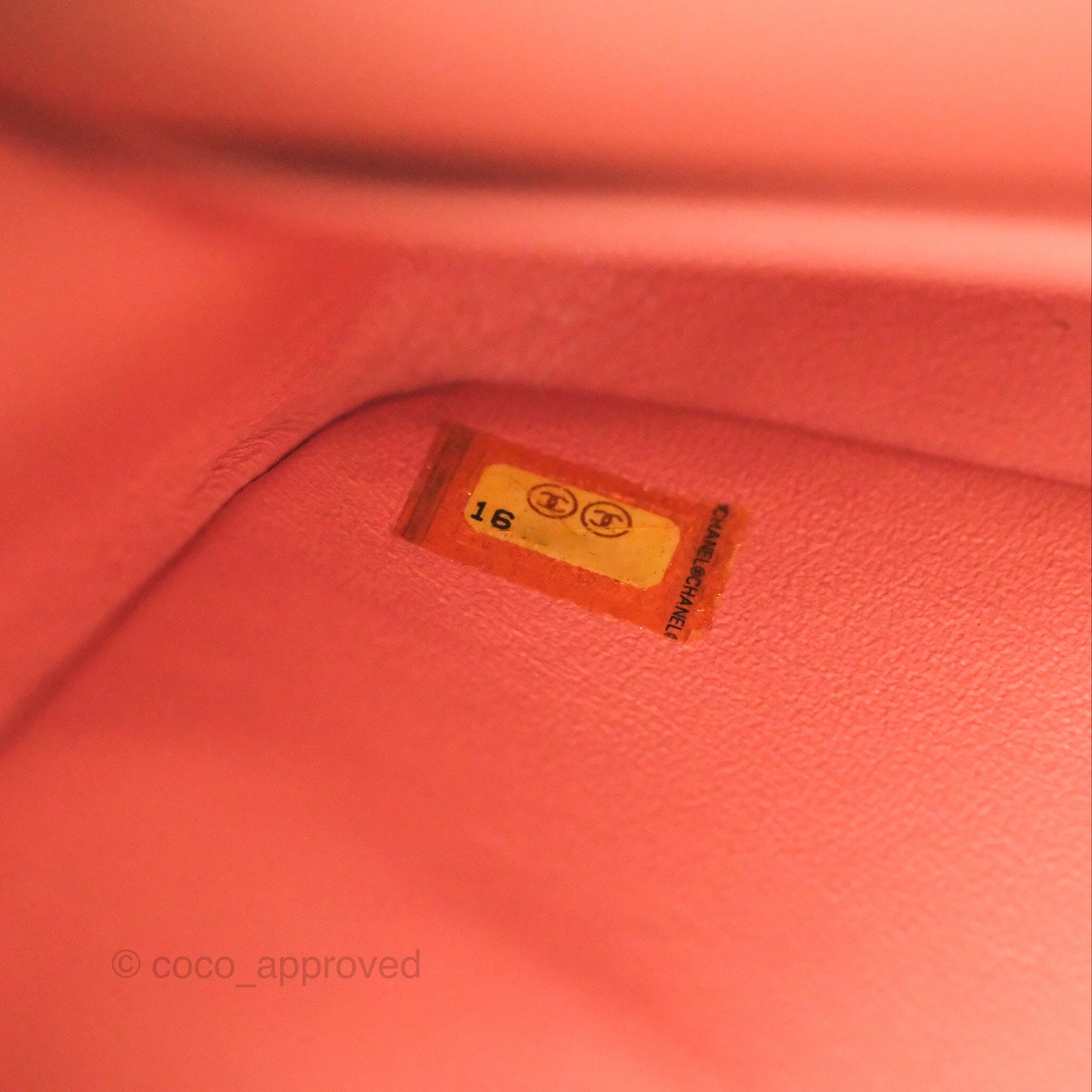 Chanel Classic M/L Medium Flap Quilted Peach Lambskin Gold Hardware