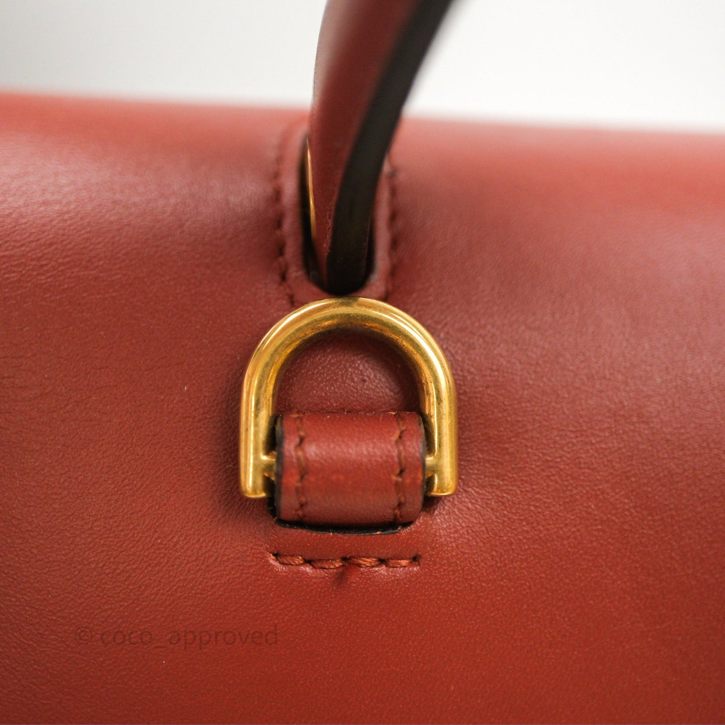 Celine Mini Belt Bag Brick Red Grained Goatskin Gold Hardware