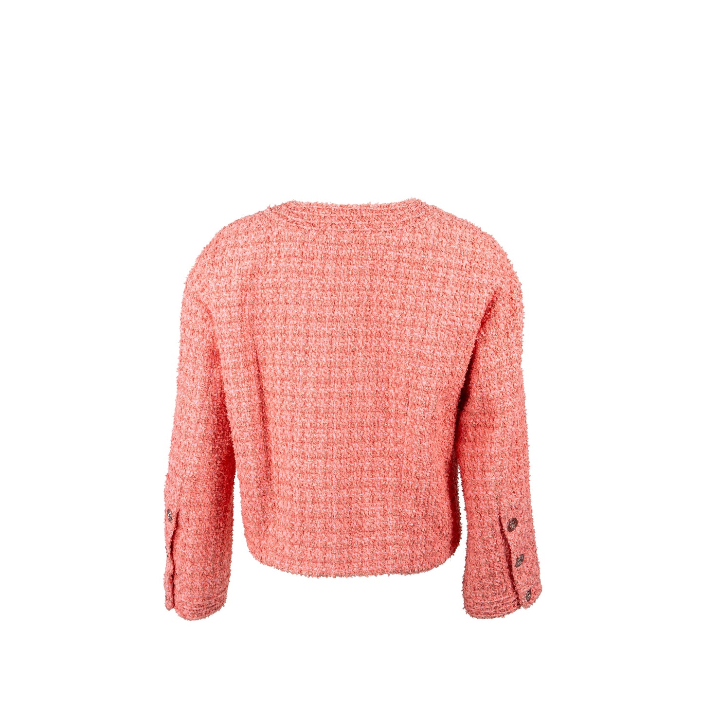 Chanel Size 36 20P Tweed Jacket Pink/Gold